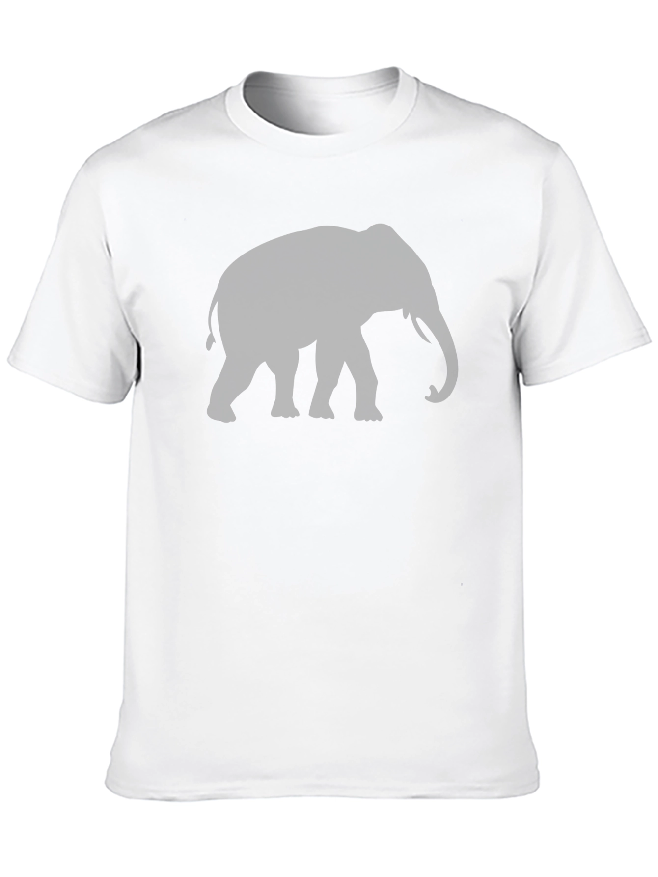Black Elephant Silhouette Graphic T-Shirt - Black view 10