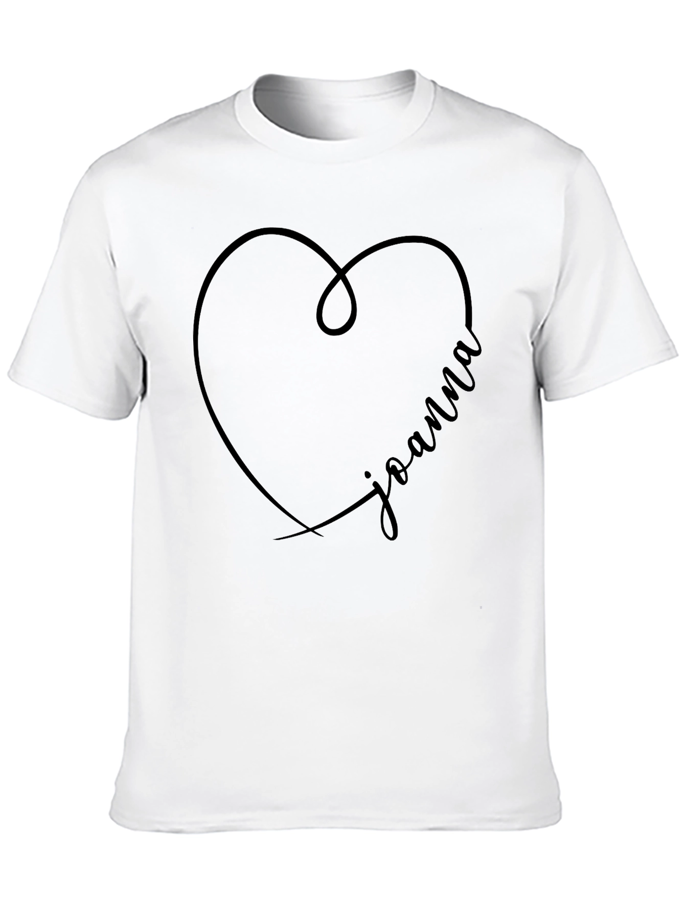 Black Joanna Heart Personalized Black T-Shirt view 10