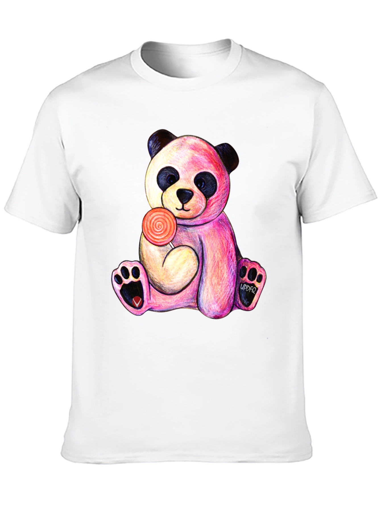 Black Panda Lollipop T-Shirt - Unique Graphic Tee view 10