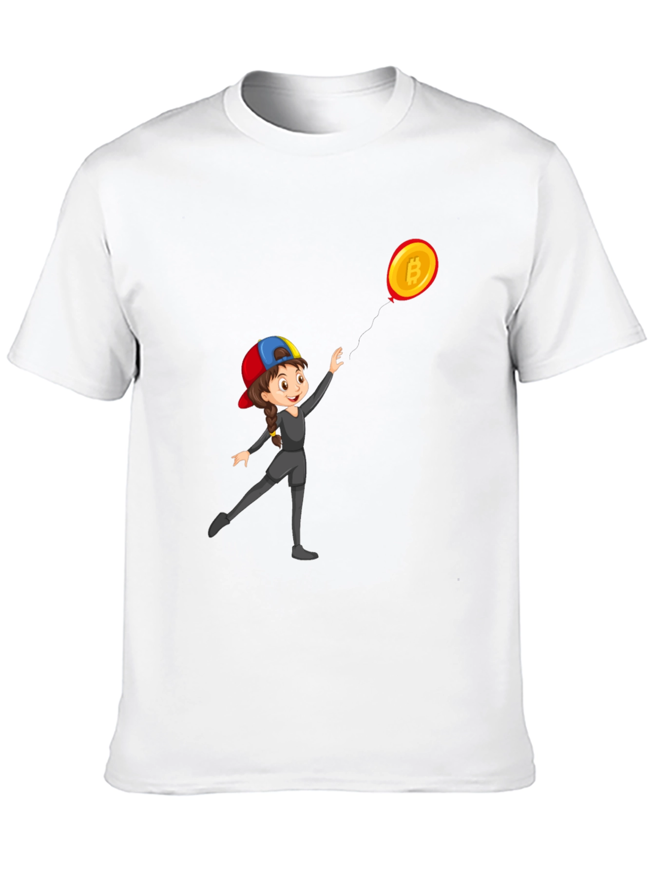 Black Bitcoin Girl Black T-Shirt: Crypto Fashion view 10