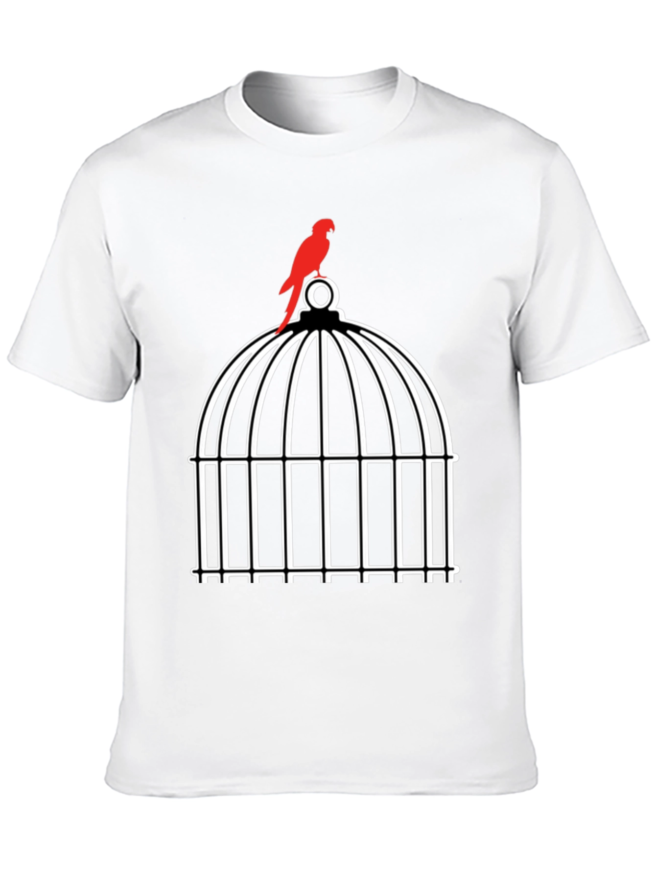 Black Birdcage Graphic Tee - Unique Design view 10