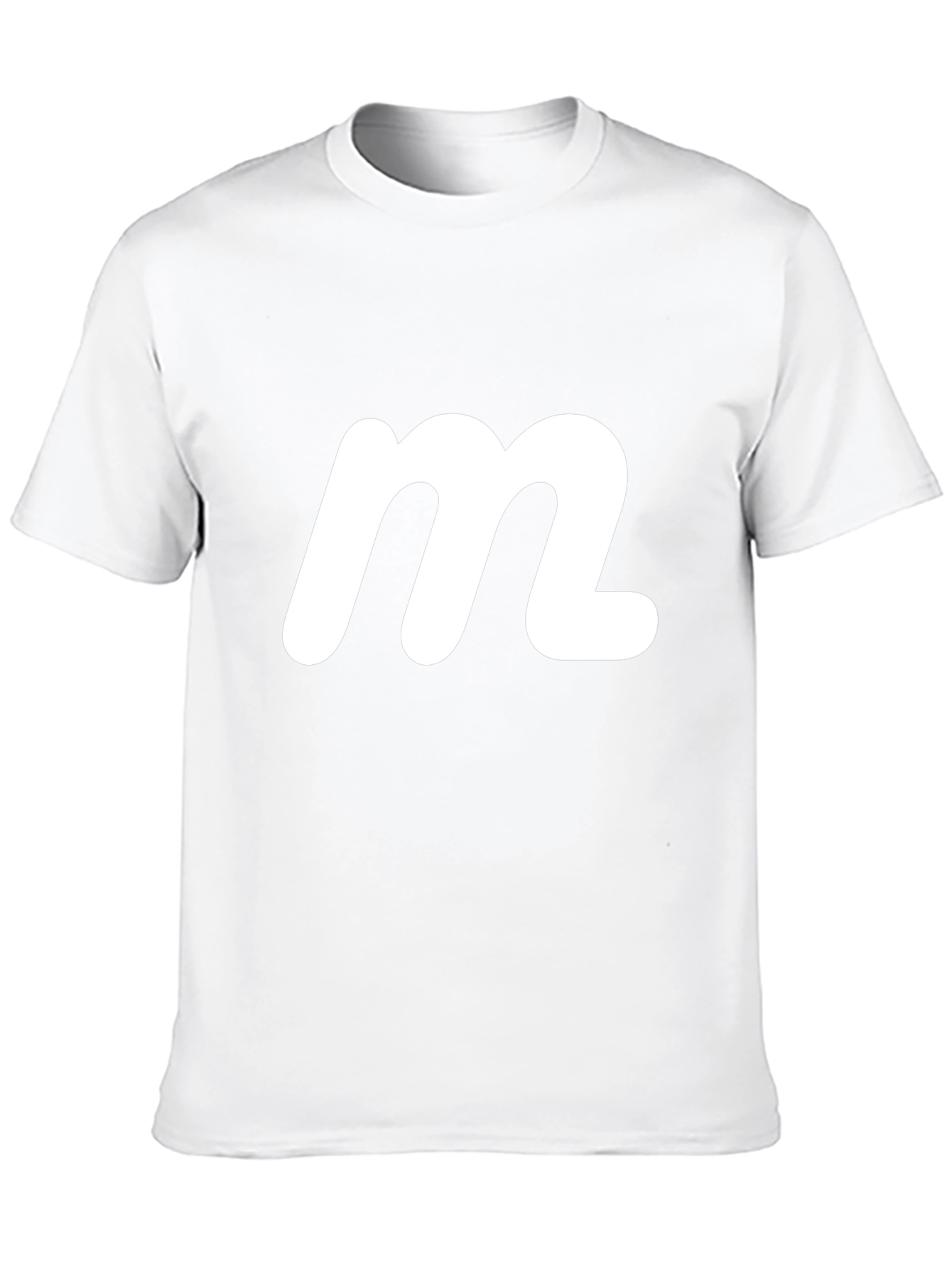 Black Minimalist Black Tee with White 'M' Logo view 10
