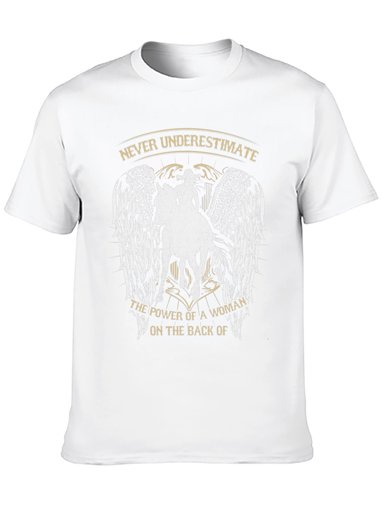 Black Never Underestimate Woman on Horseback Graphic Tee view 10