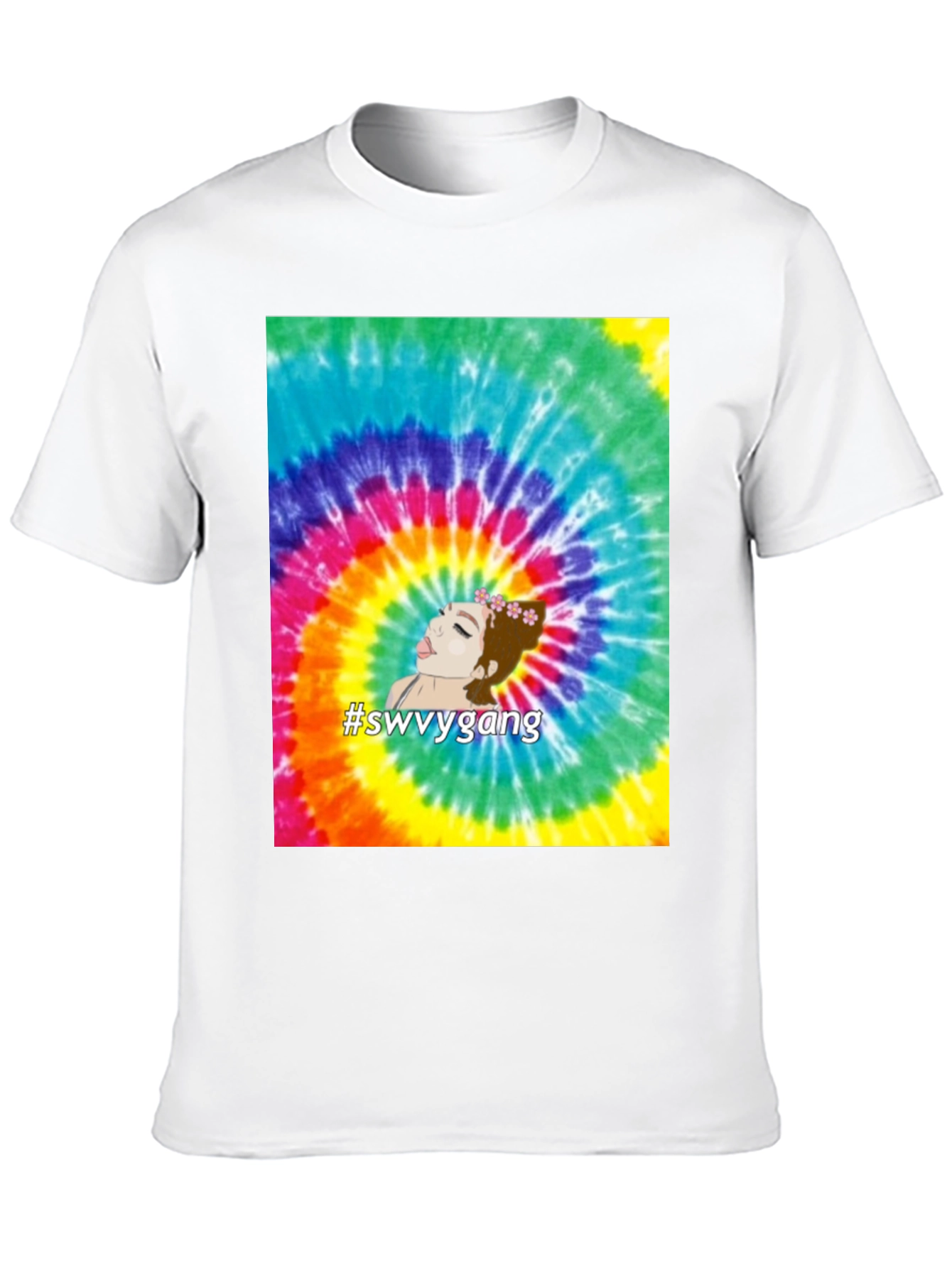 Black Tie-Dye Swvygang Graphic Tee - Casual Comfort view 10