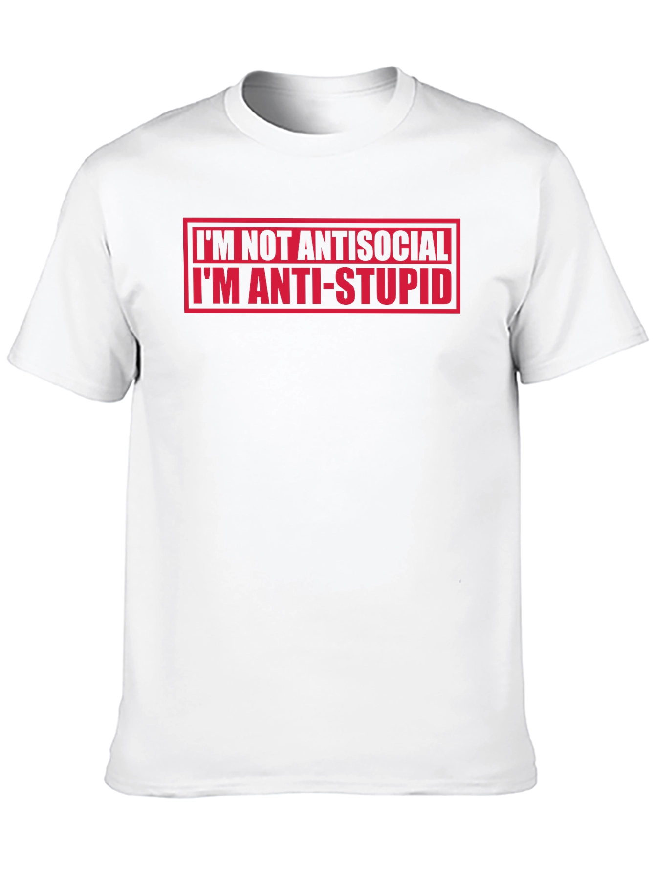 Black Anti-Stupid Statement Black T-Shirt view 10