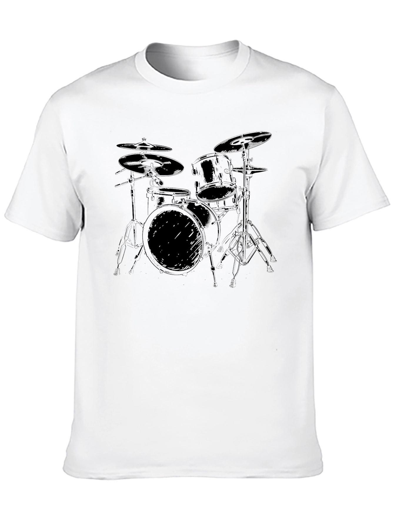Black Drum Kit Graphic T-Shirt - Musician Tee view 10