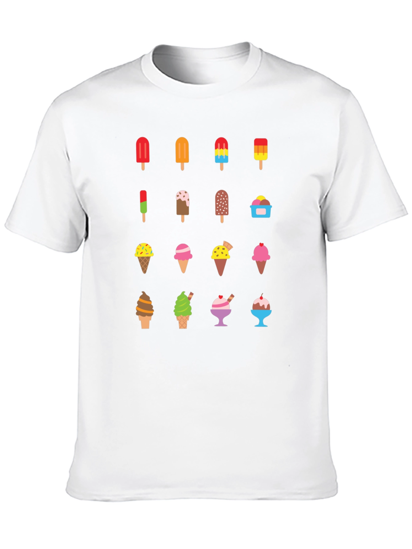 Black Ice Cream Graphic Print Black T-Shirt view 10