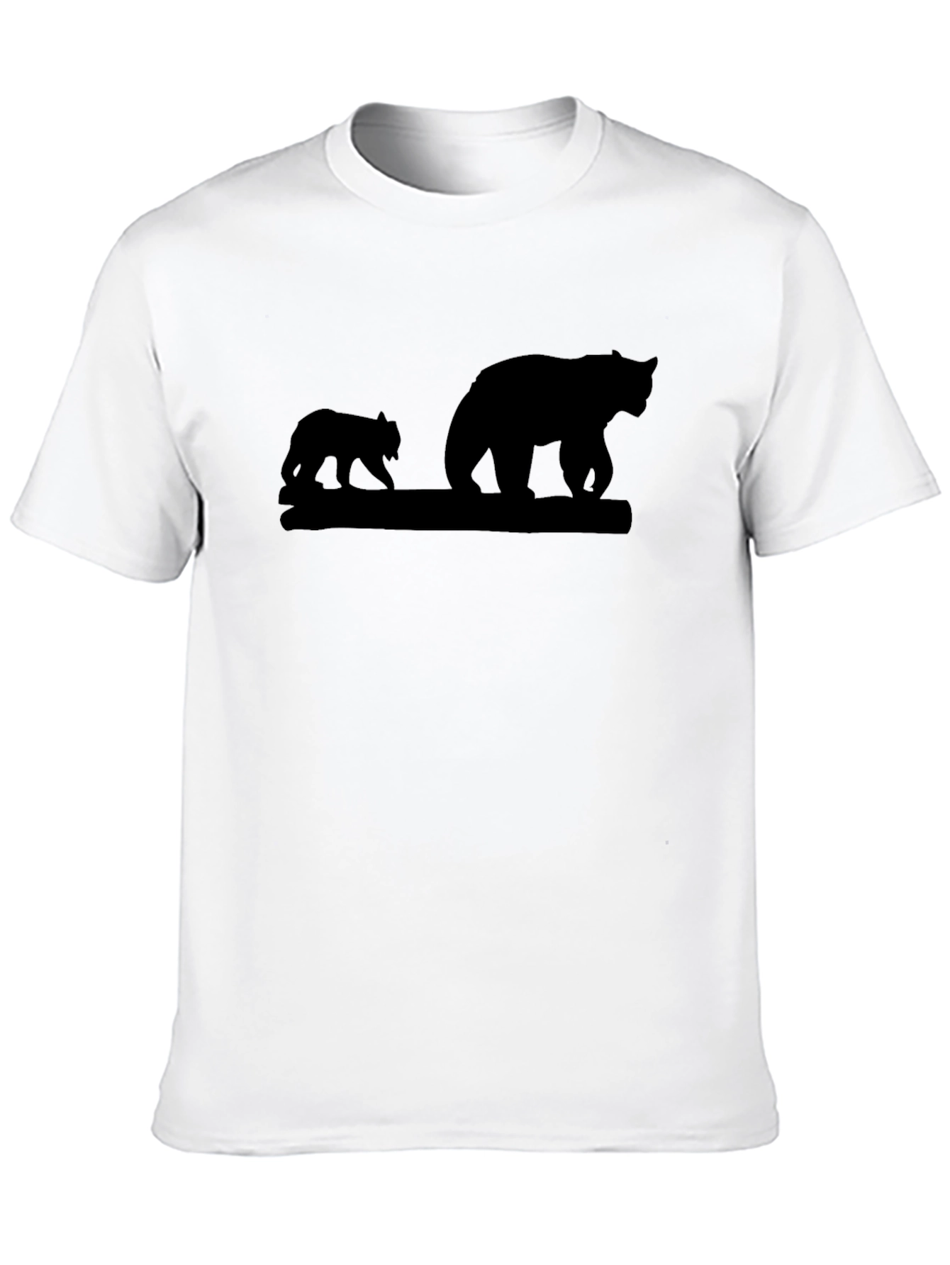 Black Black Bear Family Silhouette T-Shirt view 10