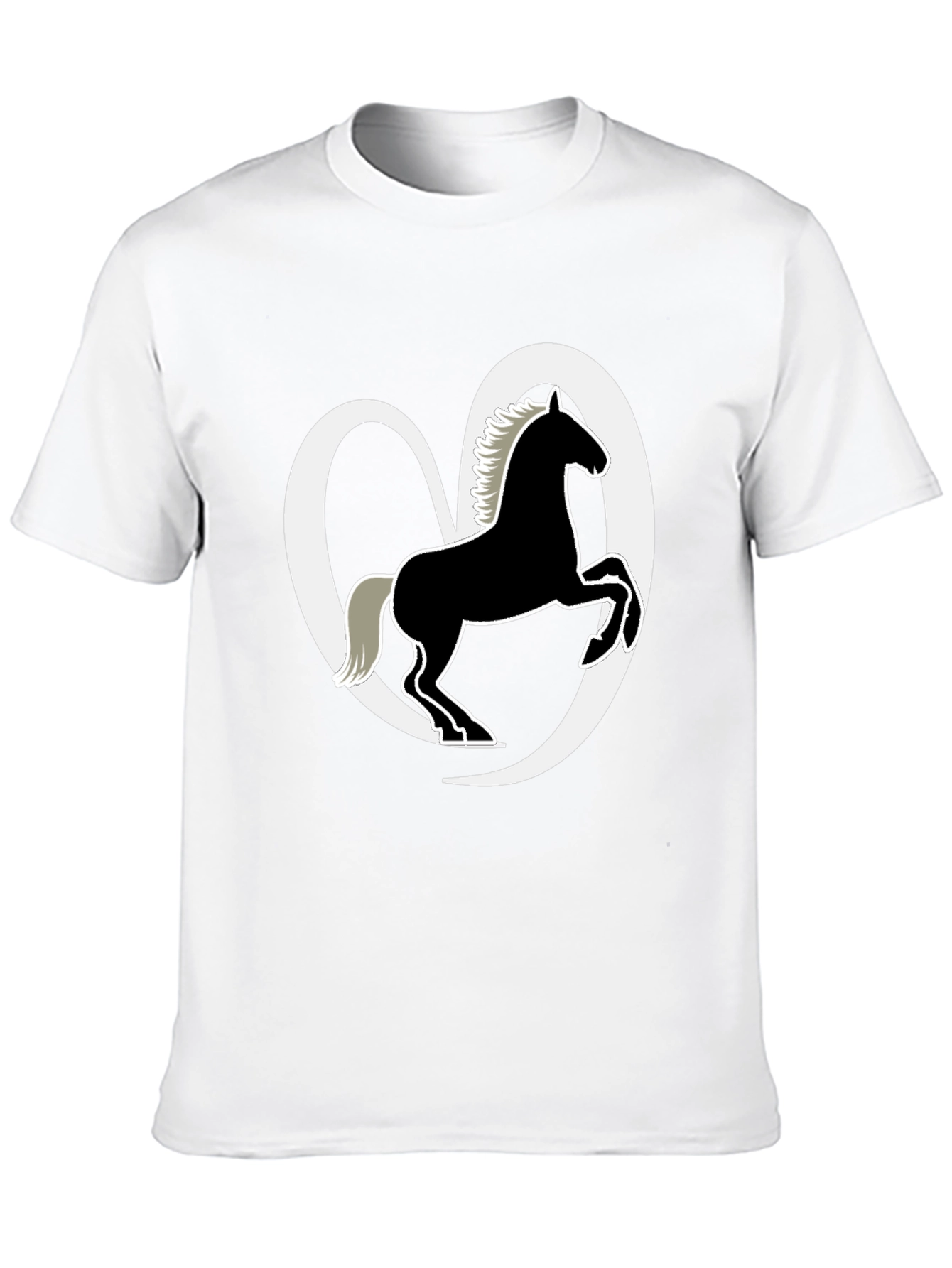 Black Horse Lover's Tee - Black Cotton Blend Shirt view 10