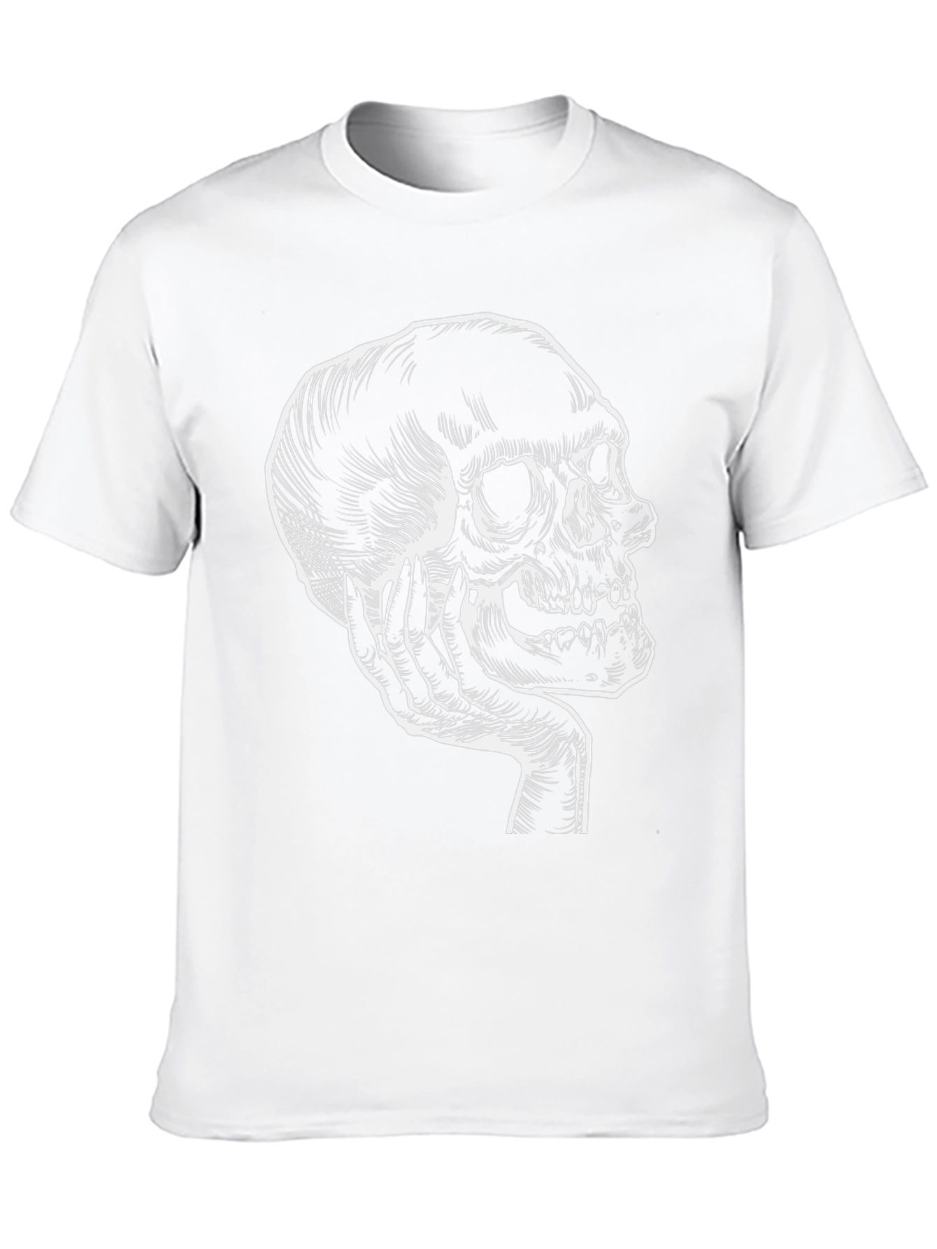 Skull Hand Graphic Tee - Black Cotton T-Shirt - 10