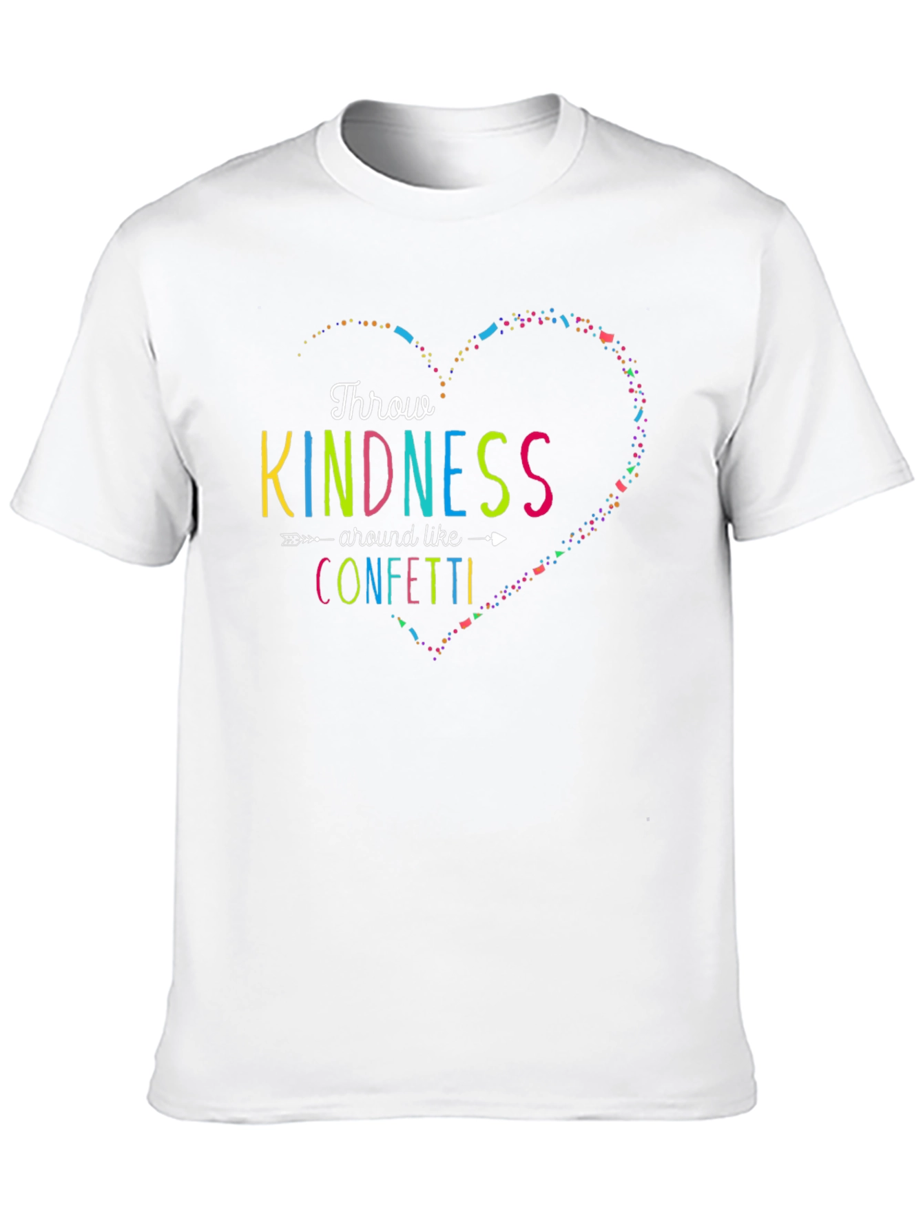 Black Kindness Confetti T-Shirt - Spread Positivity! view 10