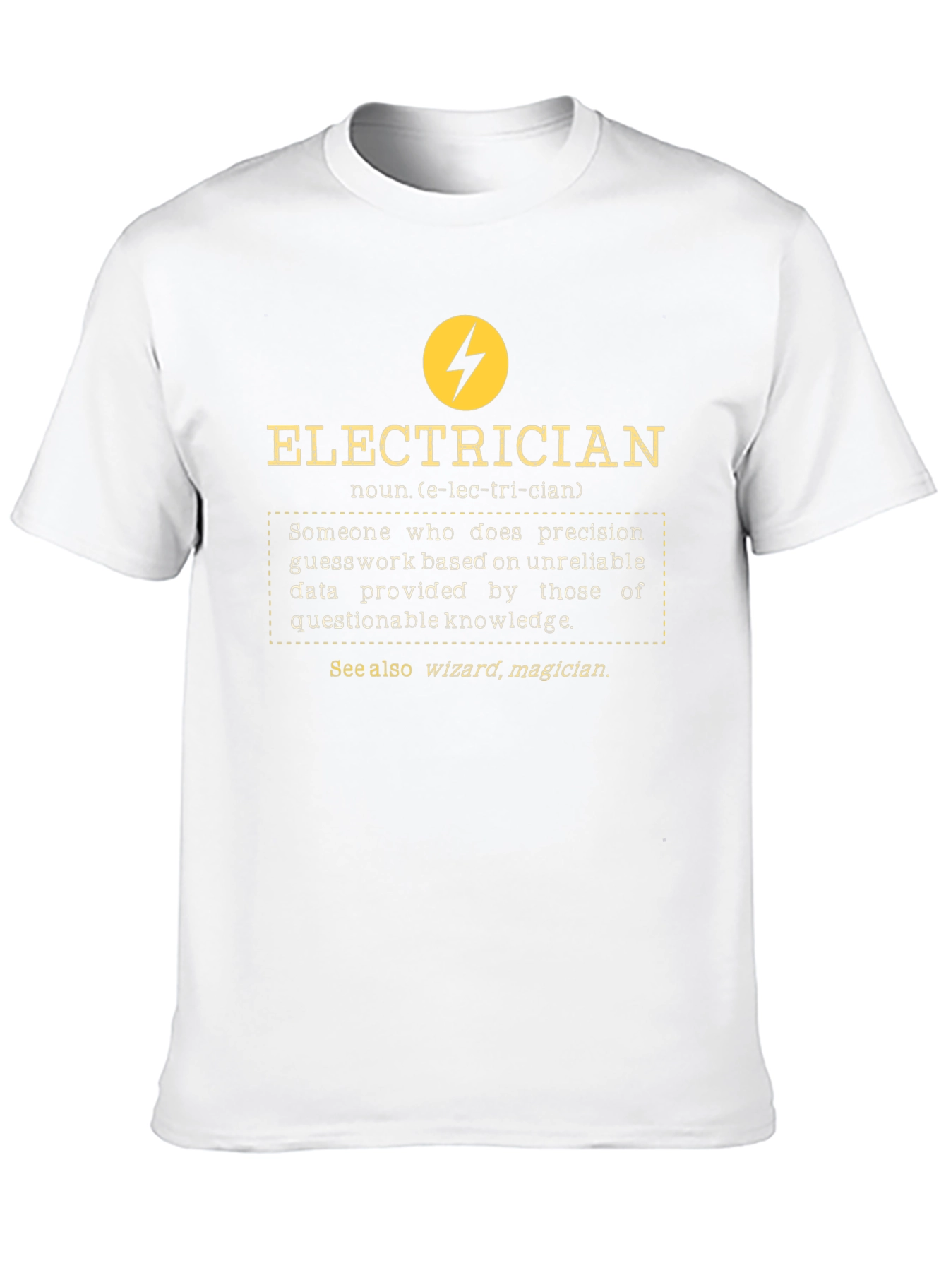 Black Electrician Definition Graphic Tee - Black view 10