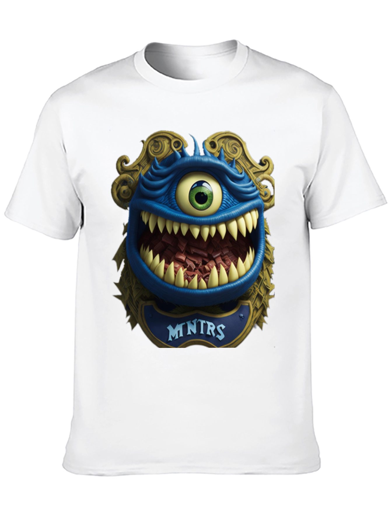 Black Monster Graphic T-Shirt: Mntrs Design view 10