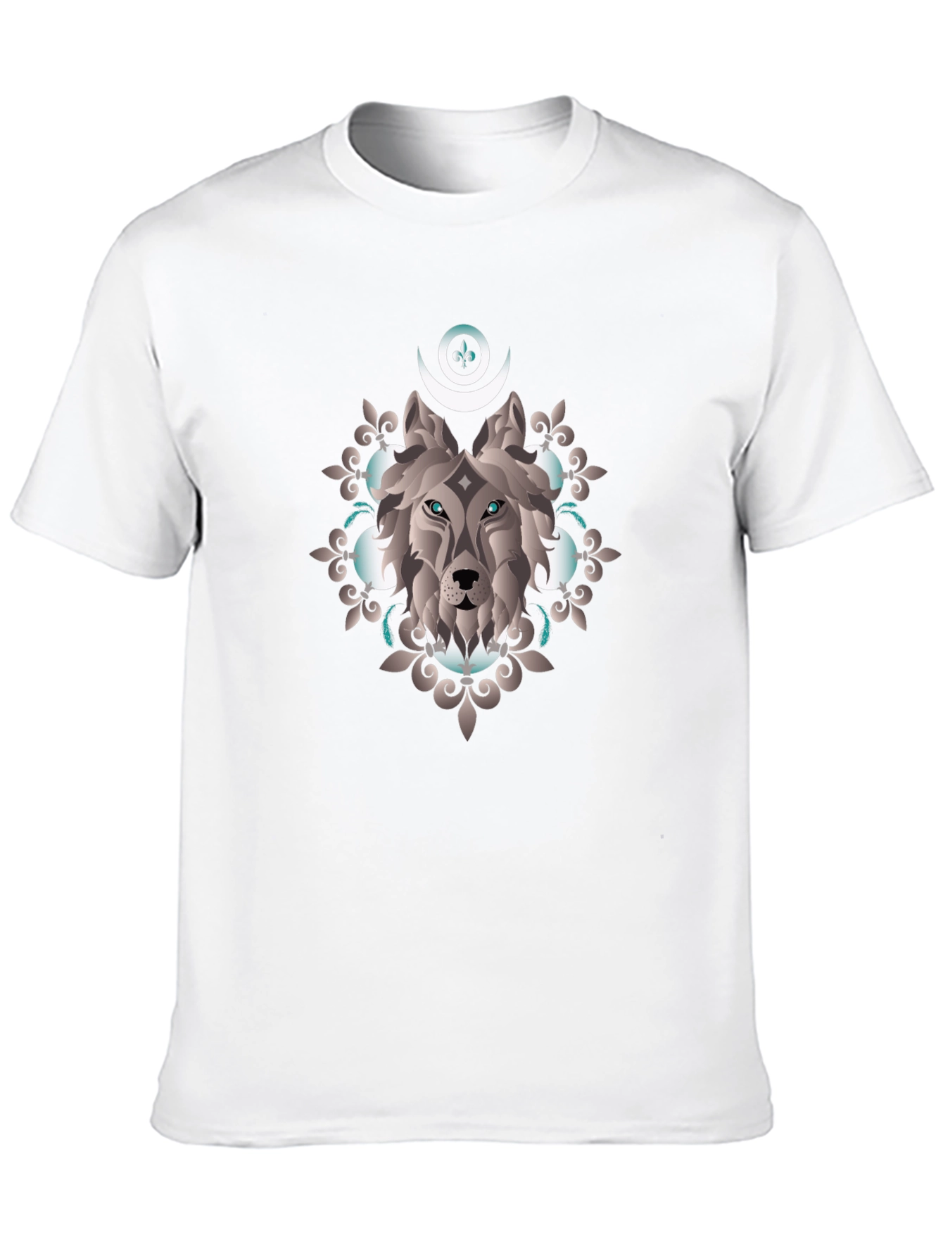 Black Mystic Wolf Graphic T-Shirt - Black view 10