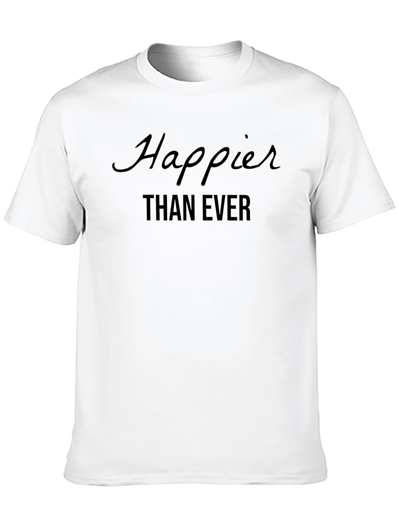 Black Happier Than Ever Graphic Tee - Soft Cotton view 10