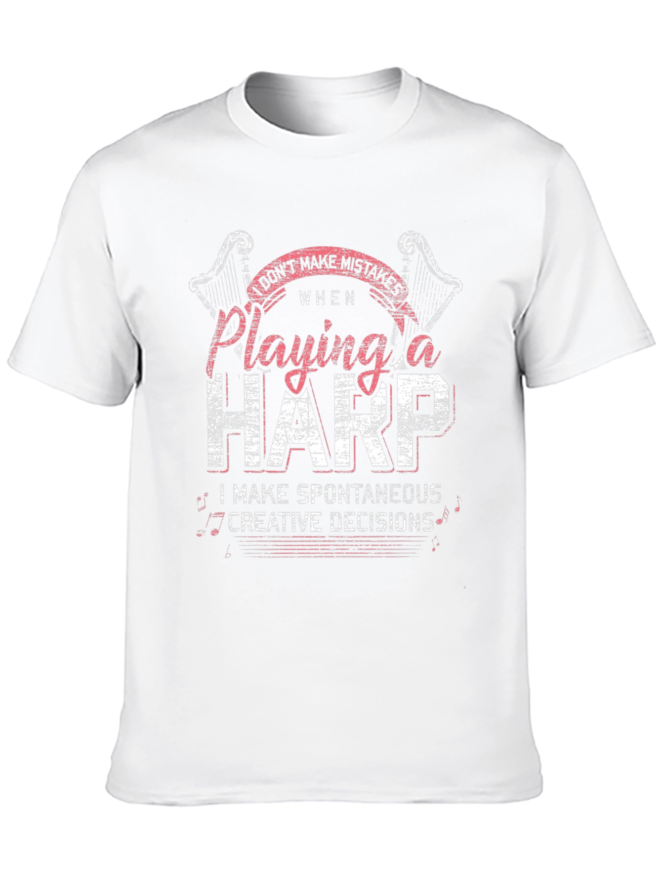 Black Harp Player Graphic T-Shirt - Spontaneous Creative Decisions view 10