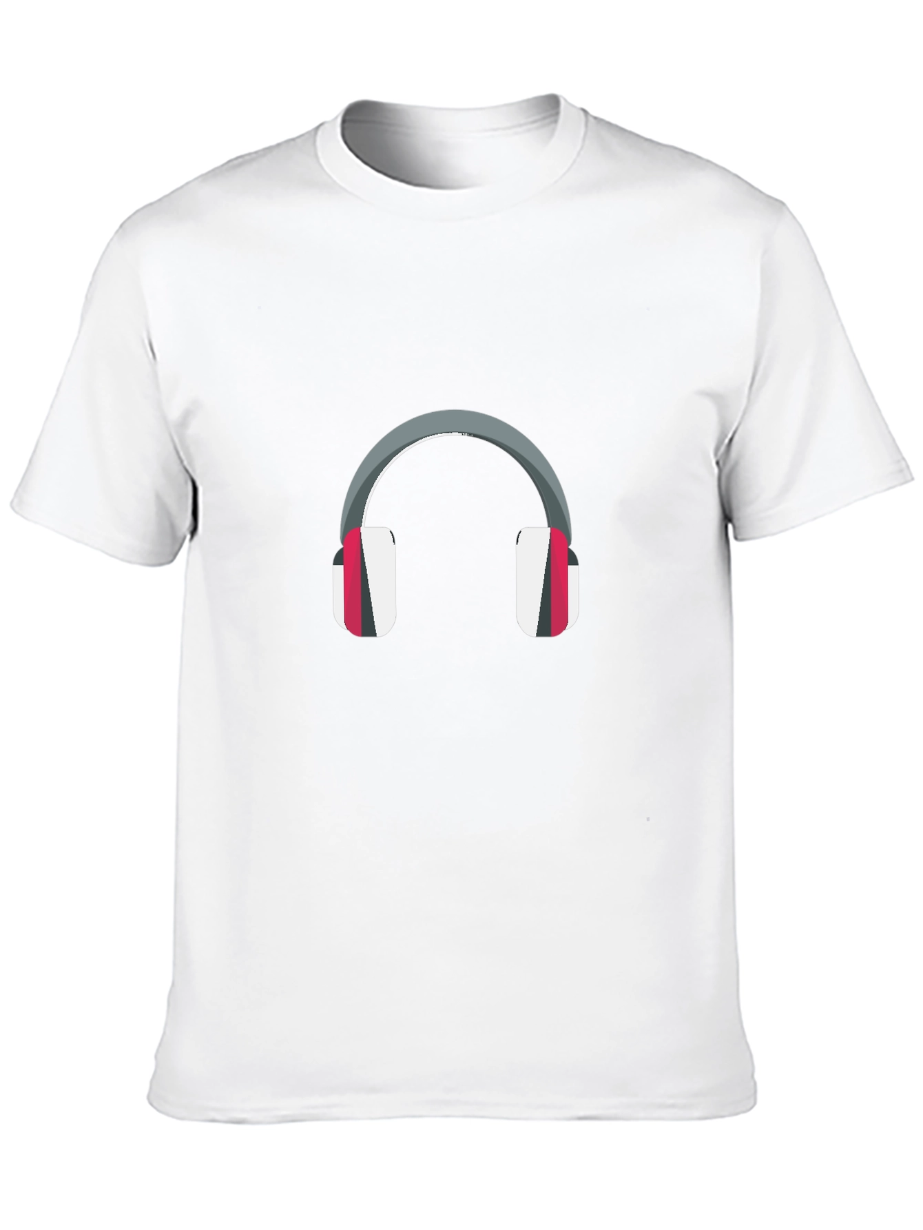Black Headphones Graphic Print Black T-Shirt view 10