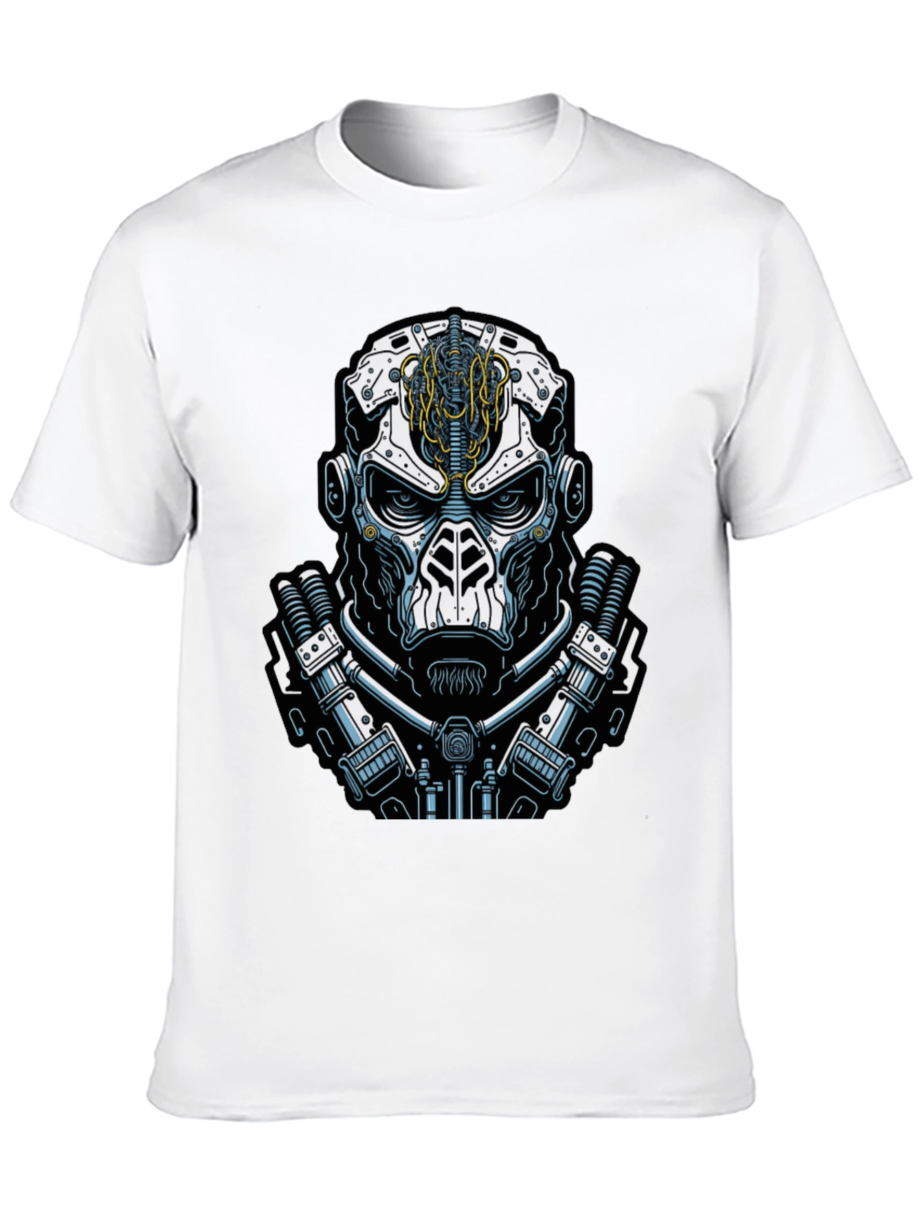 Black Cyberpunk Skull Graphic Tee - Black view 10