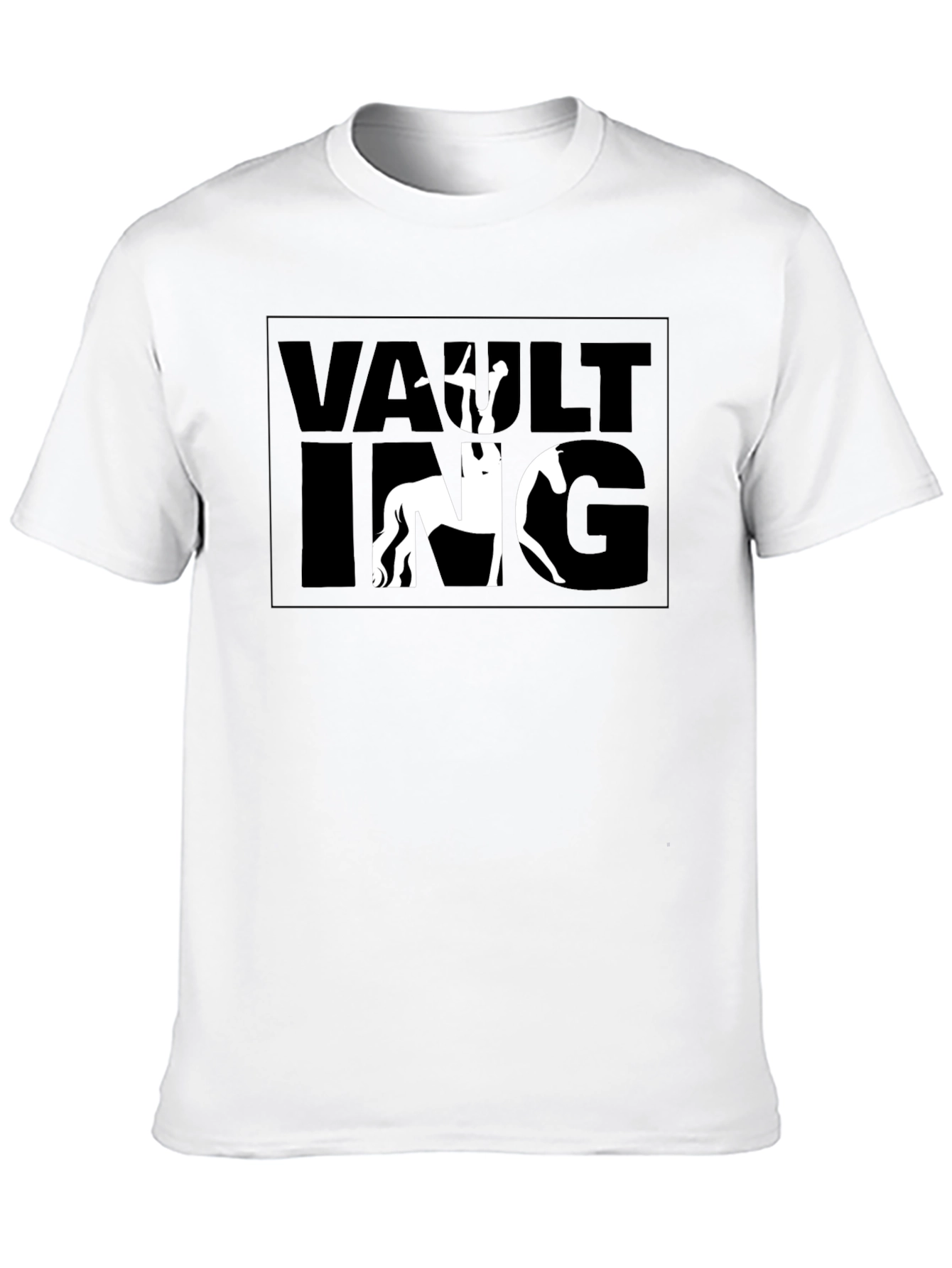 Black Vaulting Horse Rider T-Shirt - Black Graphic Tee view 10
