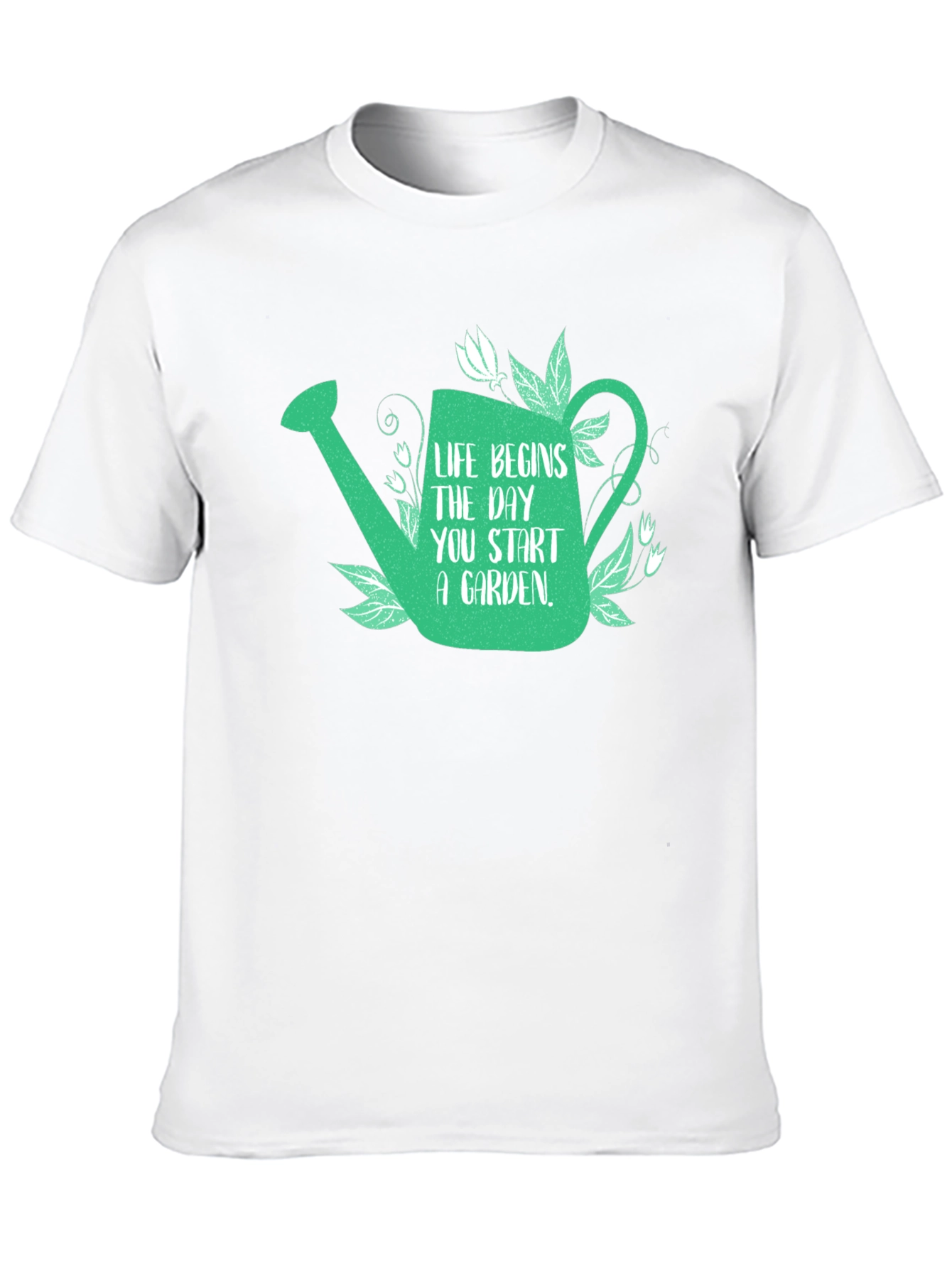 Black Gardening T-Shirt - Life Begins In the Garden view 10