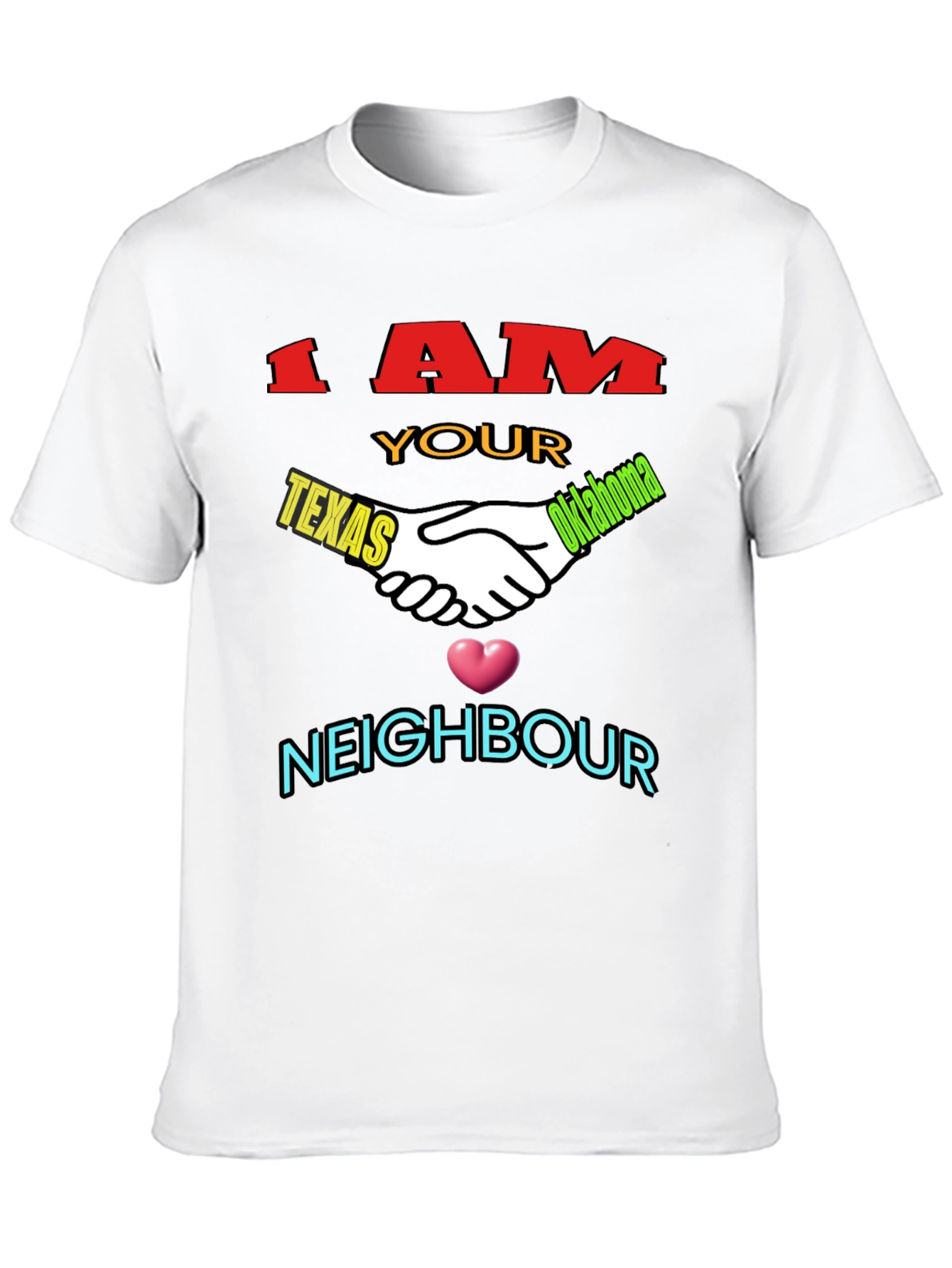 Black Texas Oklahoma Neighbour T-Shirt view 10