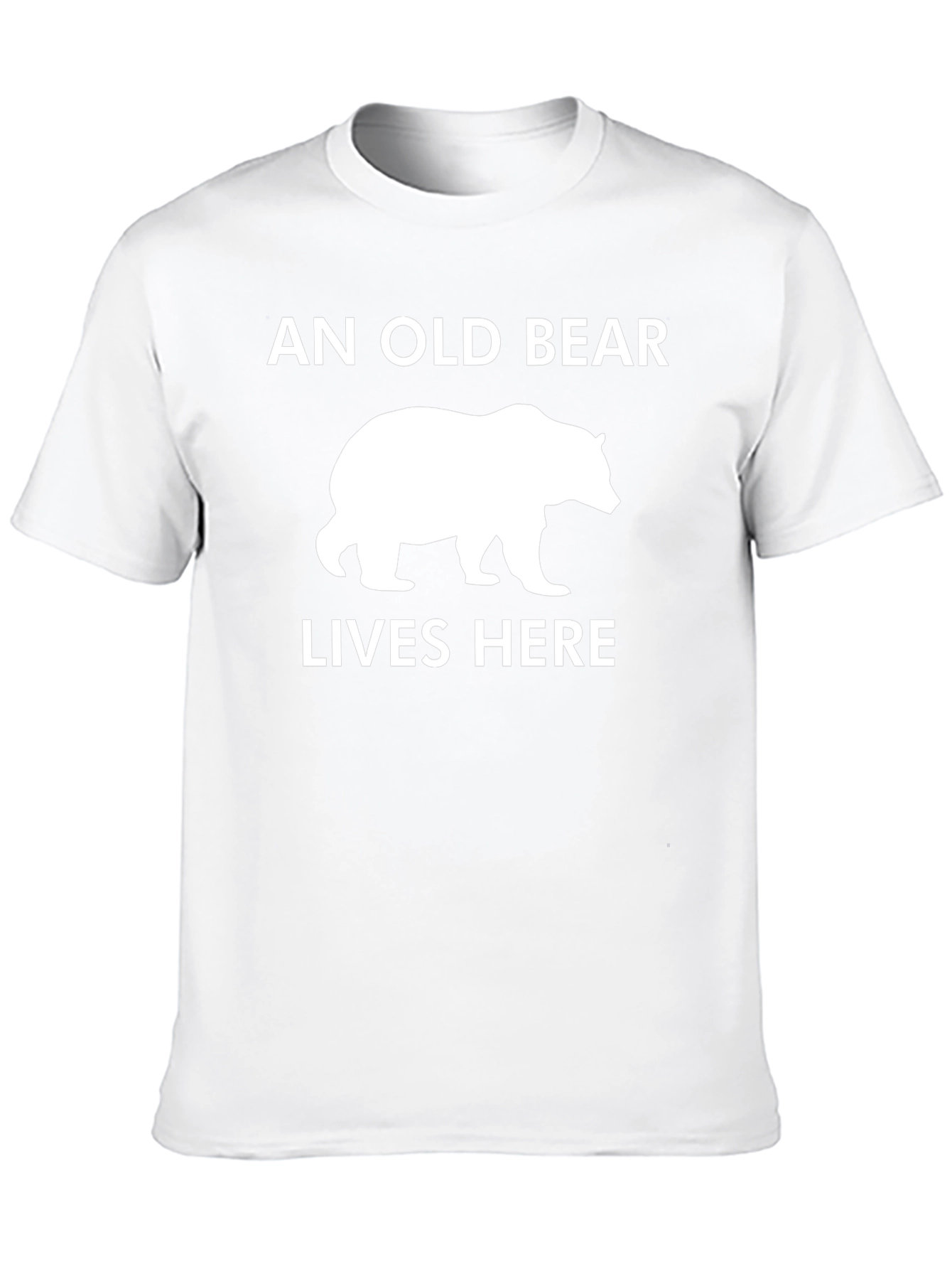 Black An Old Bear Lives Here T-Shirt - Black, Graphic Tee view 10