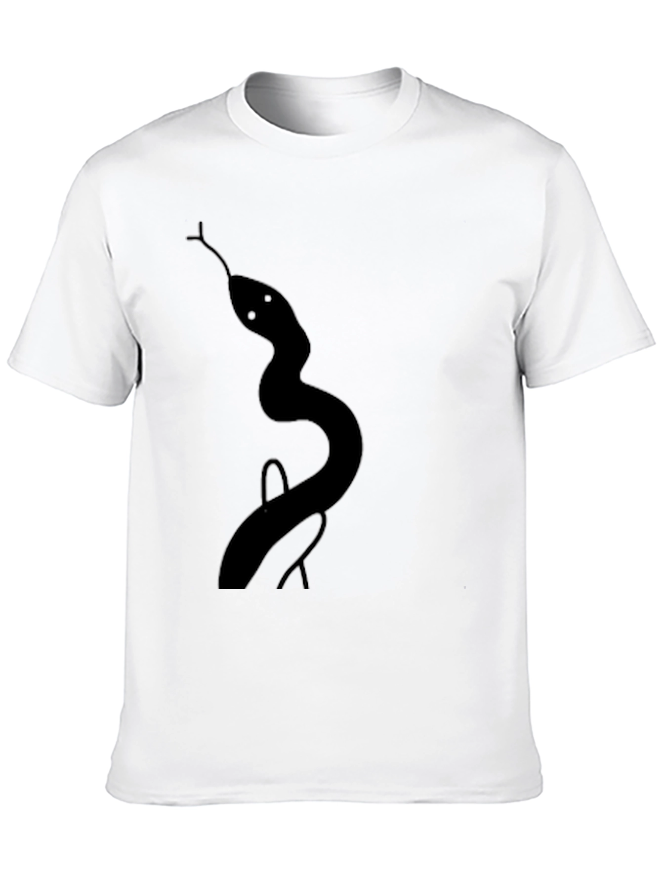 Black Men's Black Snake Graphic Tee - Casual Style view 10