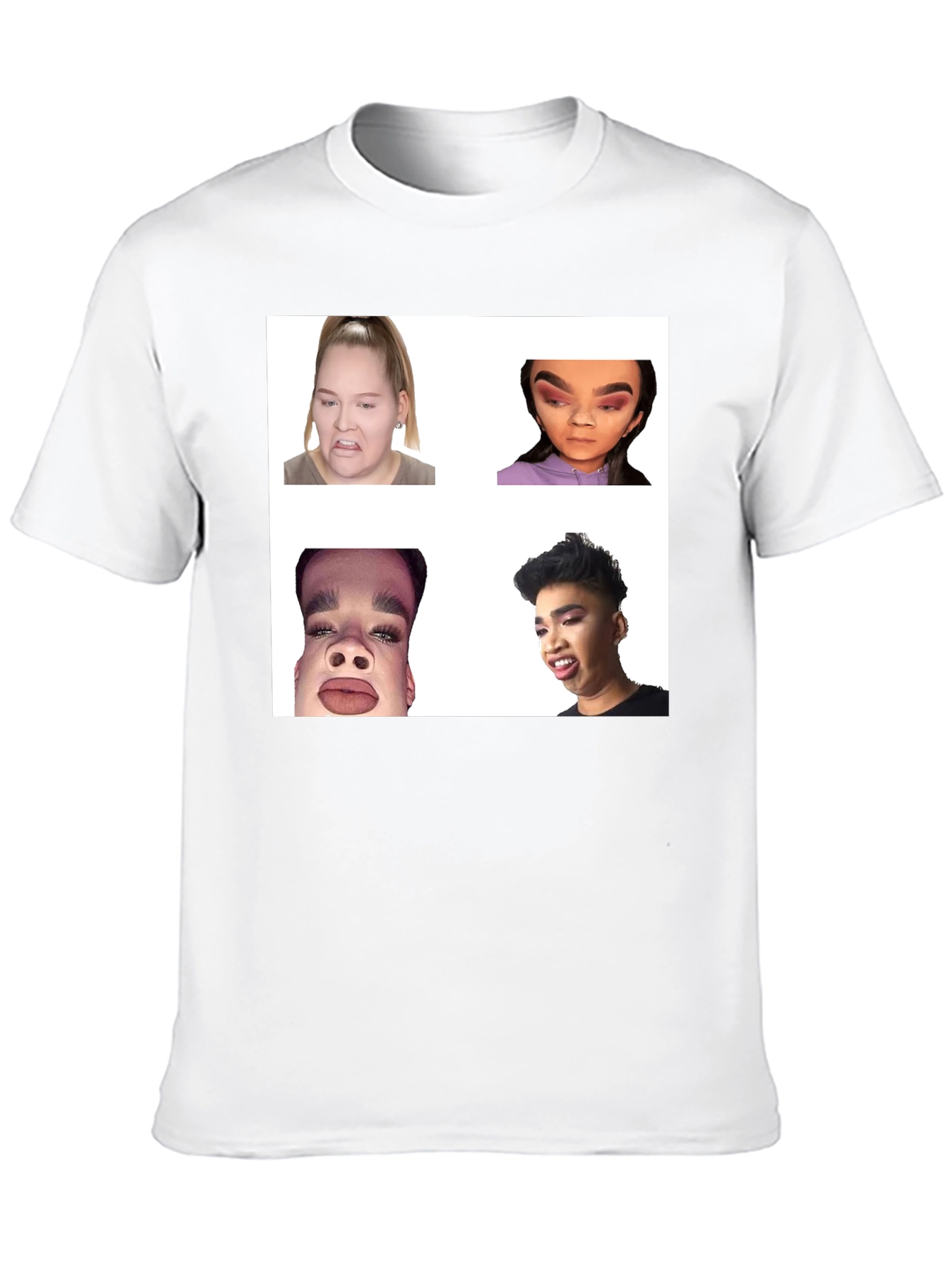 Black Meme Faces Graphic Tee - Funny Unisex T-Shirt view 10