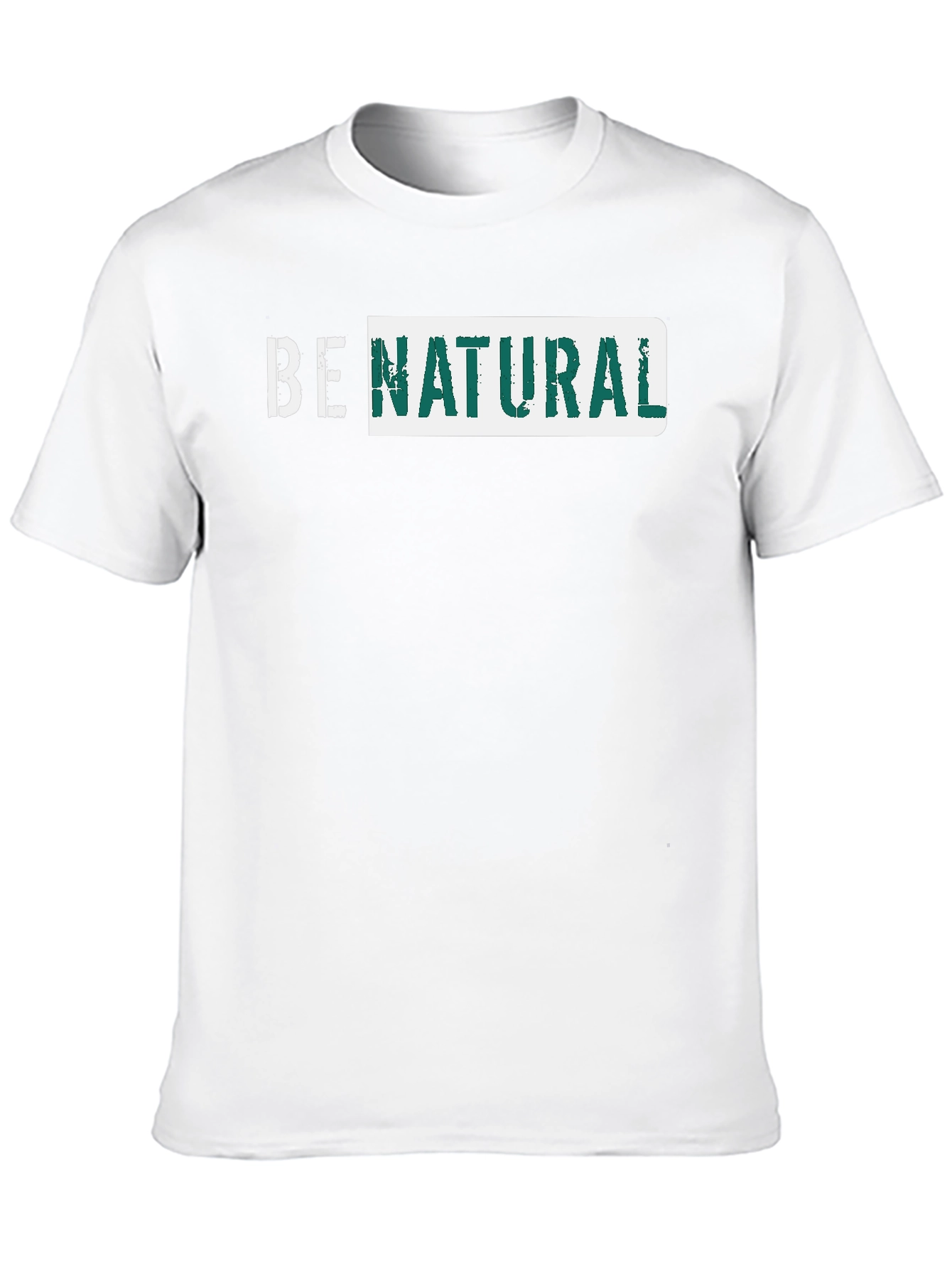 Black Be Natural Graphic Tee - Black Cotton T-Shirt view 10