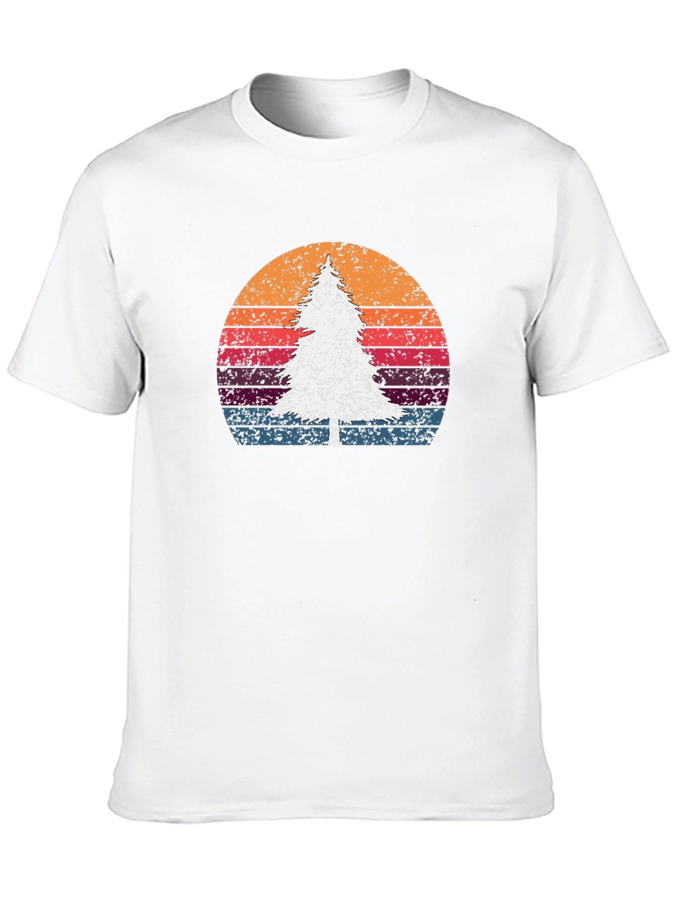 Black Retro Tree Sunset Graphic Tee view 10