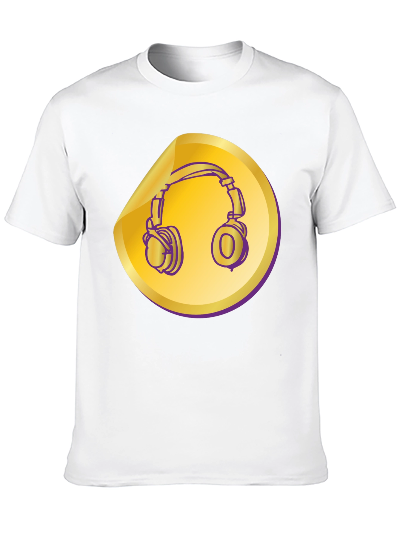 Black Headphones Graphic Tee - Music Lover Shirt view 10