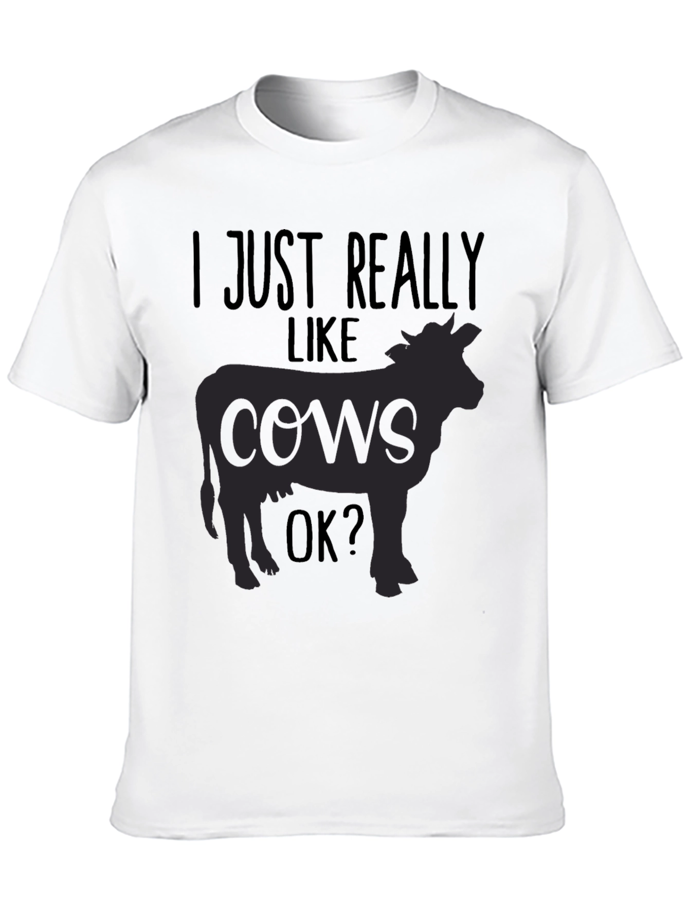 Black I Just Really Like Cows T-Shirt view 10