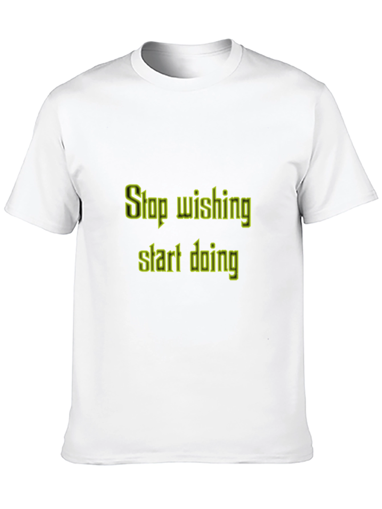 Black Motivational T-Shirt: Stop Wishing, Start Doing view 10