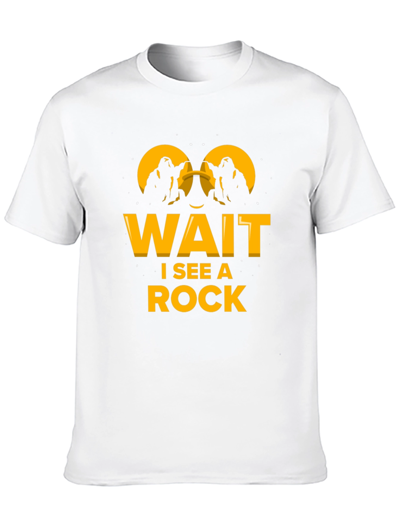 Black Wait I See A Rock Funny Black T-Shirt view 10