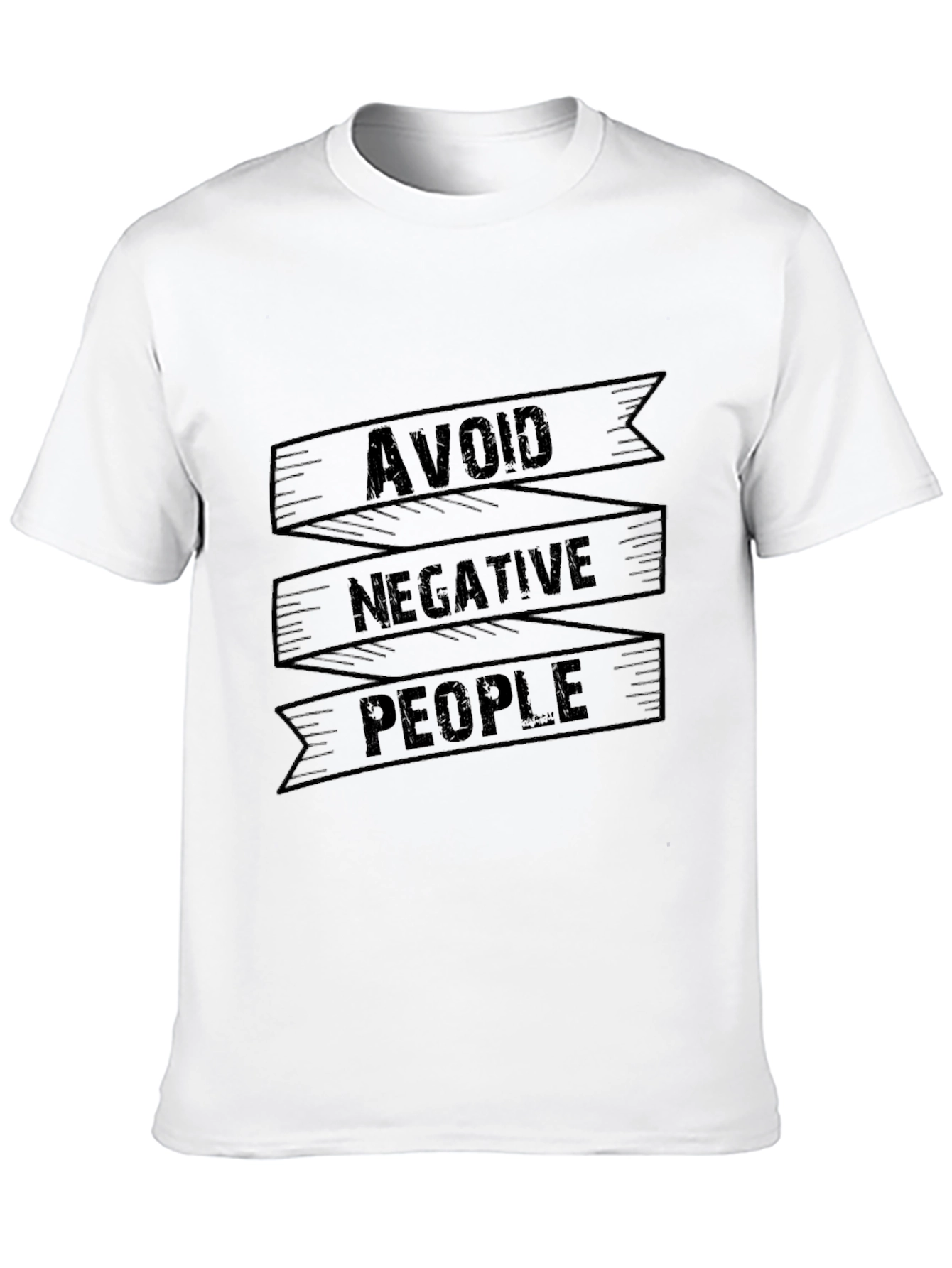Black Avoid Negative People Graphic Tee view 10