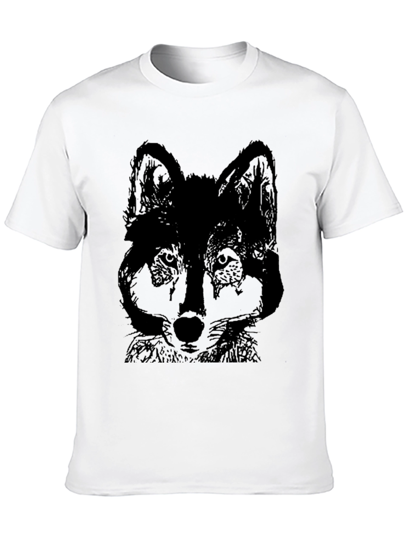 Black Black Wolf Graphic Tee - Men's Casual Short Sleeve Shirt view 10