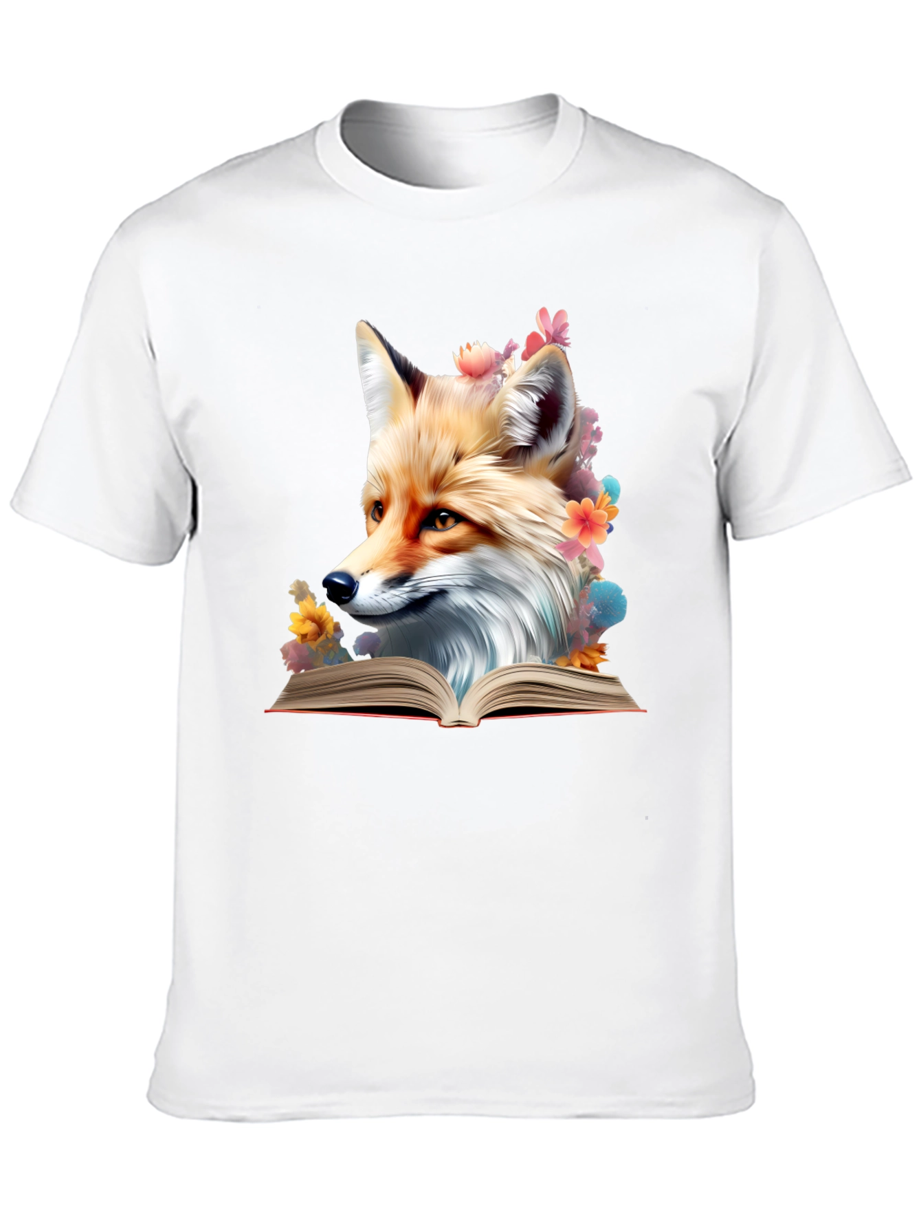 Black Fox Reading Book T-Shirt - Unique Animal Lover Tee view 10