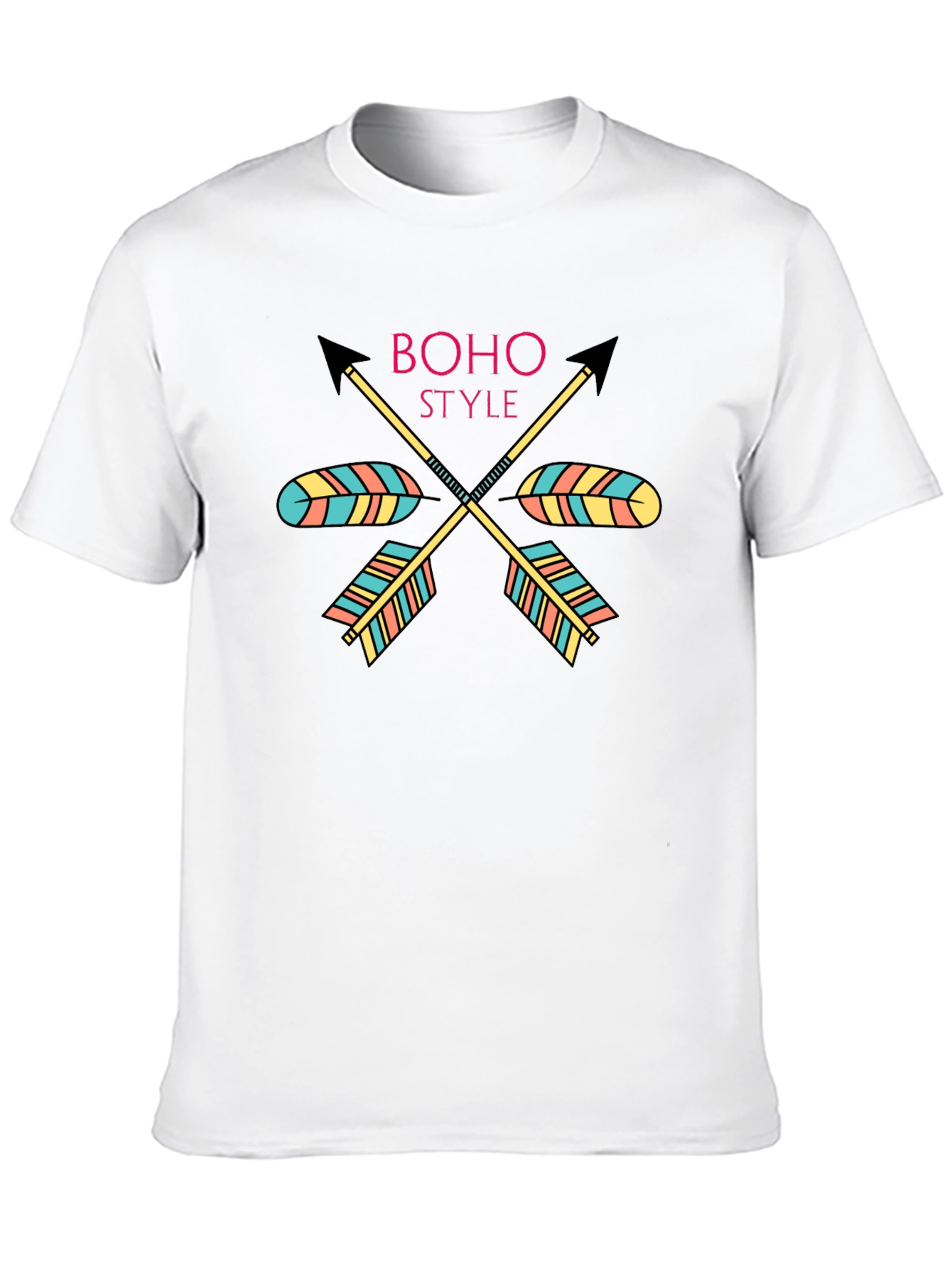 Boho Style Arrow Graphic Tee - Trendy Casual Shirt - 10