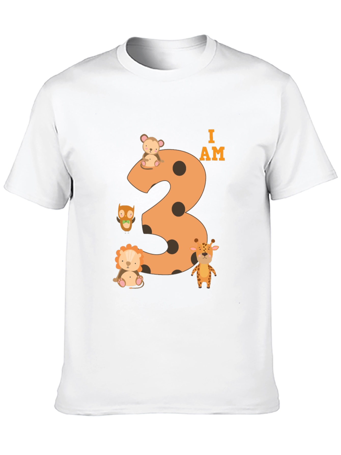 Black I am 3rd Birthday T-Shirt for Kids view 10
