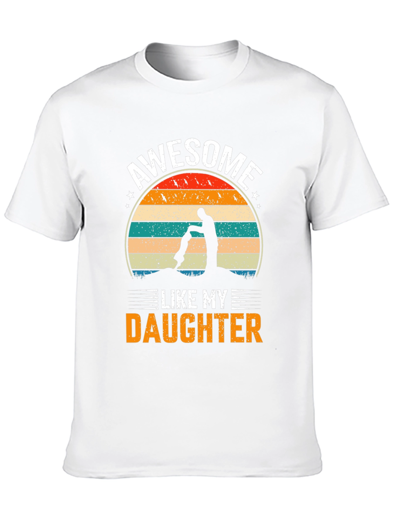 Black Awesome Like My Daughter Graphic T-Shirt view 10