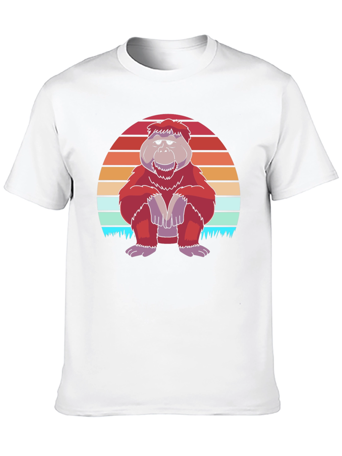 Black Retro Orangutan Graphic Tee - Comfort Fit view 10