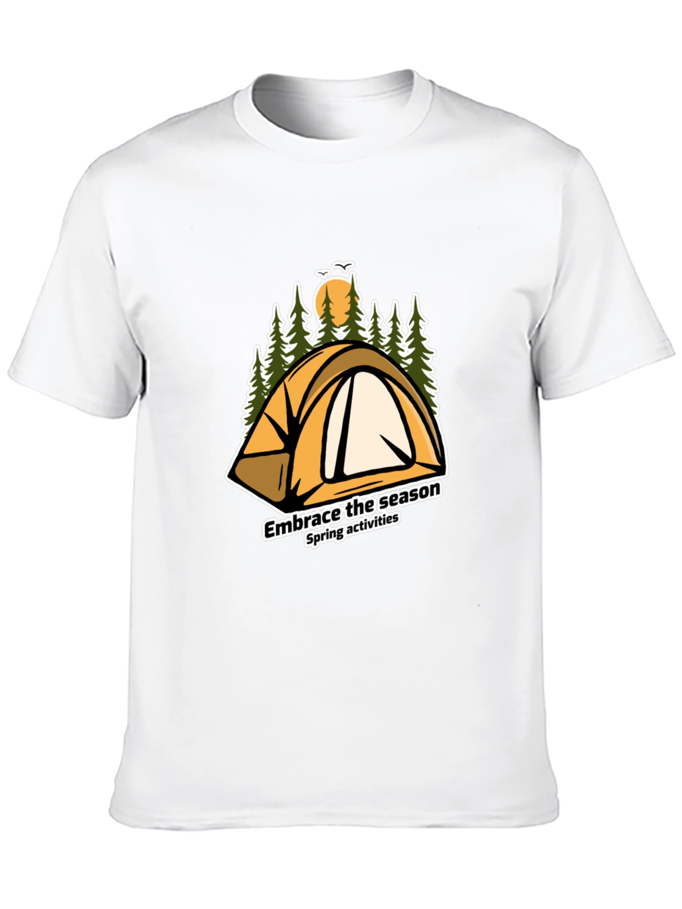 Black Embrace the Season Camping T-Shirt view 10