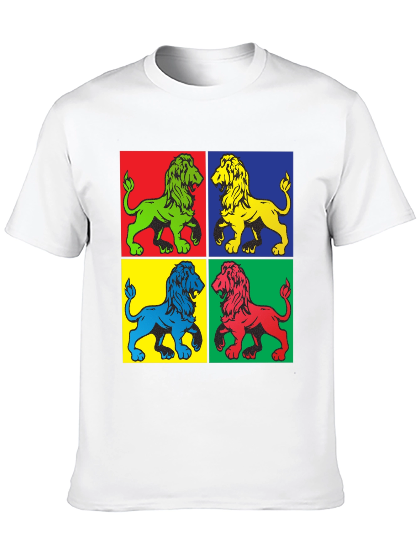 Black Pop Art Lion Graphic Tee view 10