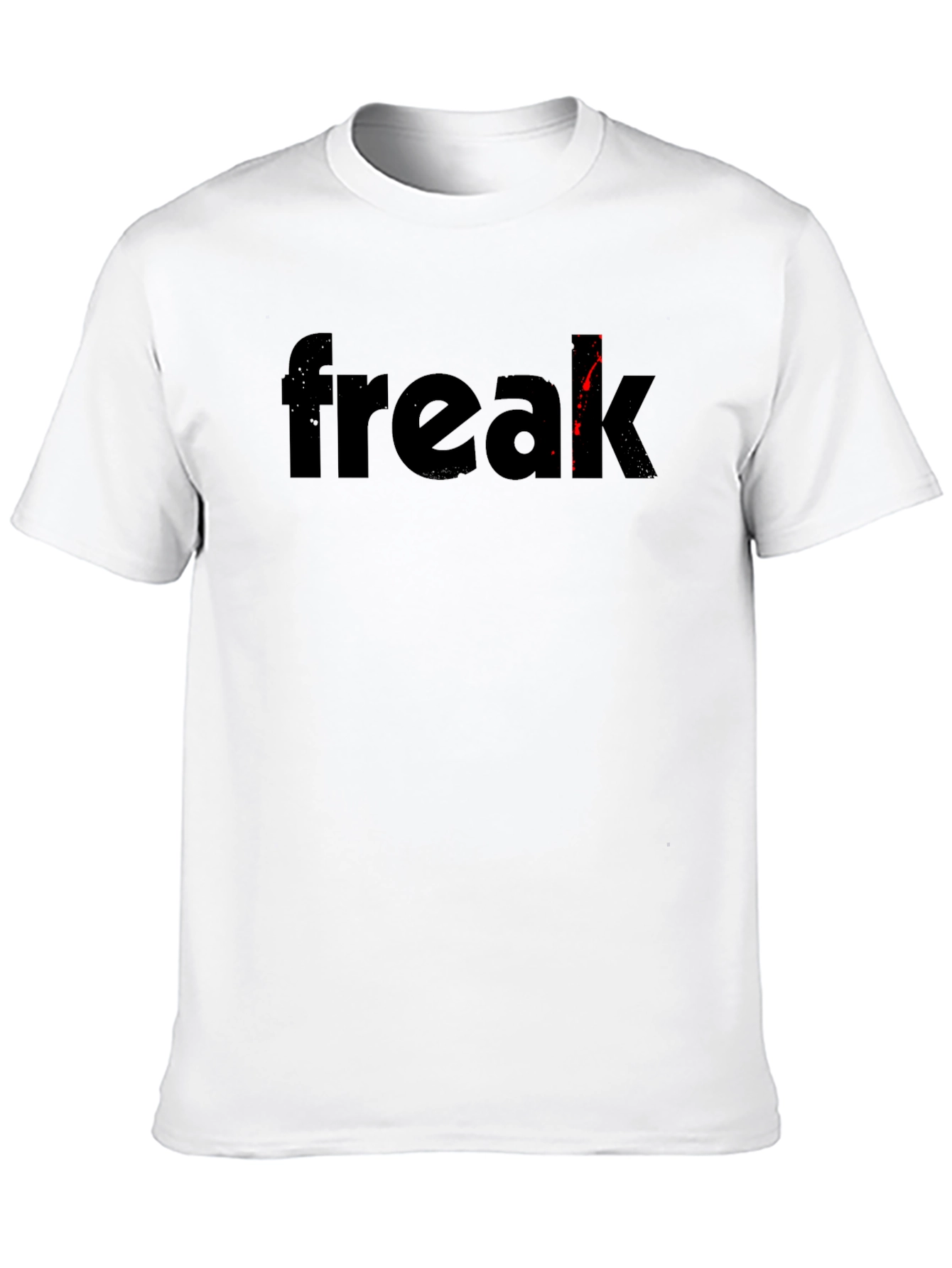 Black Freak Graphic Tee - Black Cotton Blend Shirt view 10