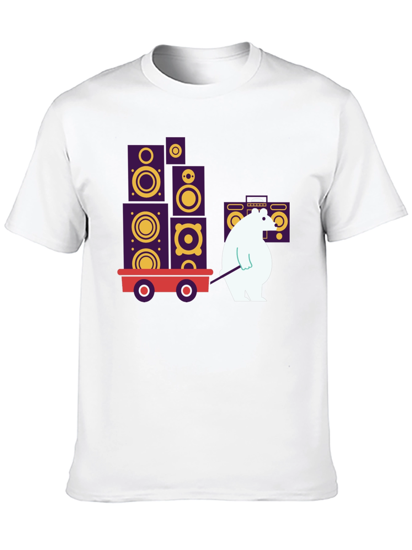 Black Cool Graphic Tee - Bear Hauling Speakers view 10