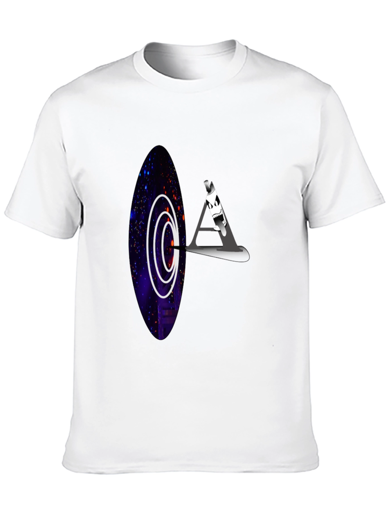 Black Cosmic Portal T-Shirt - Unique Graphic Tee view 10