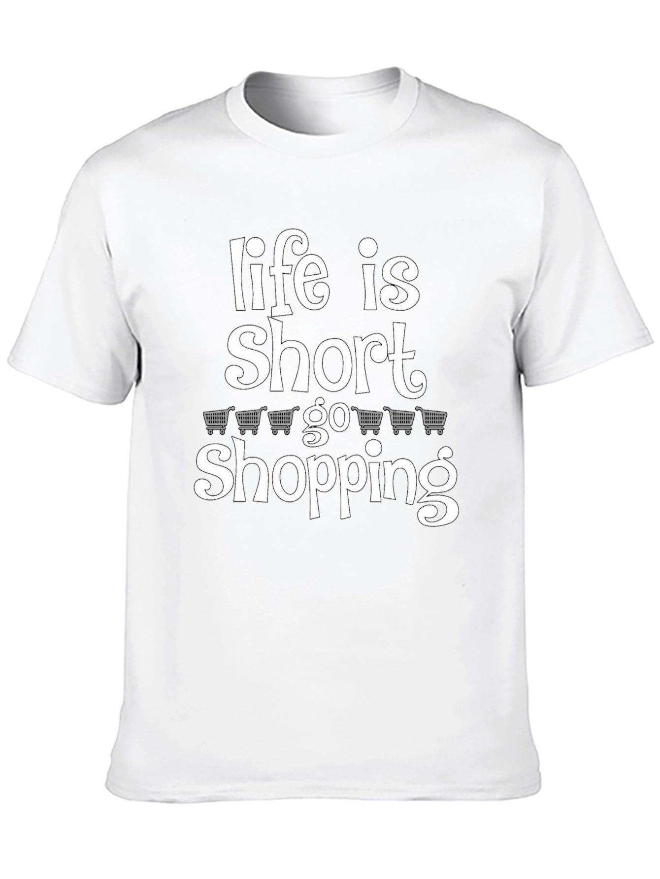 Black Life is Short, Go Shopping Graphic Tee view 10