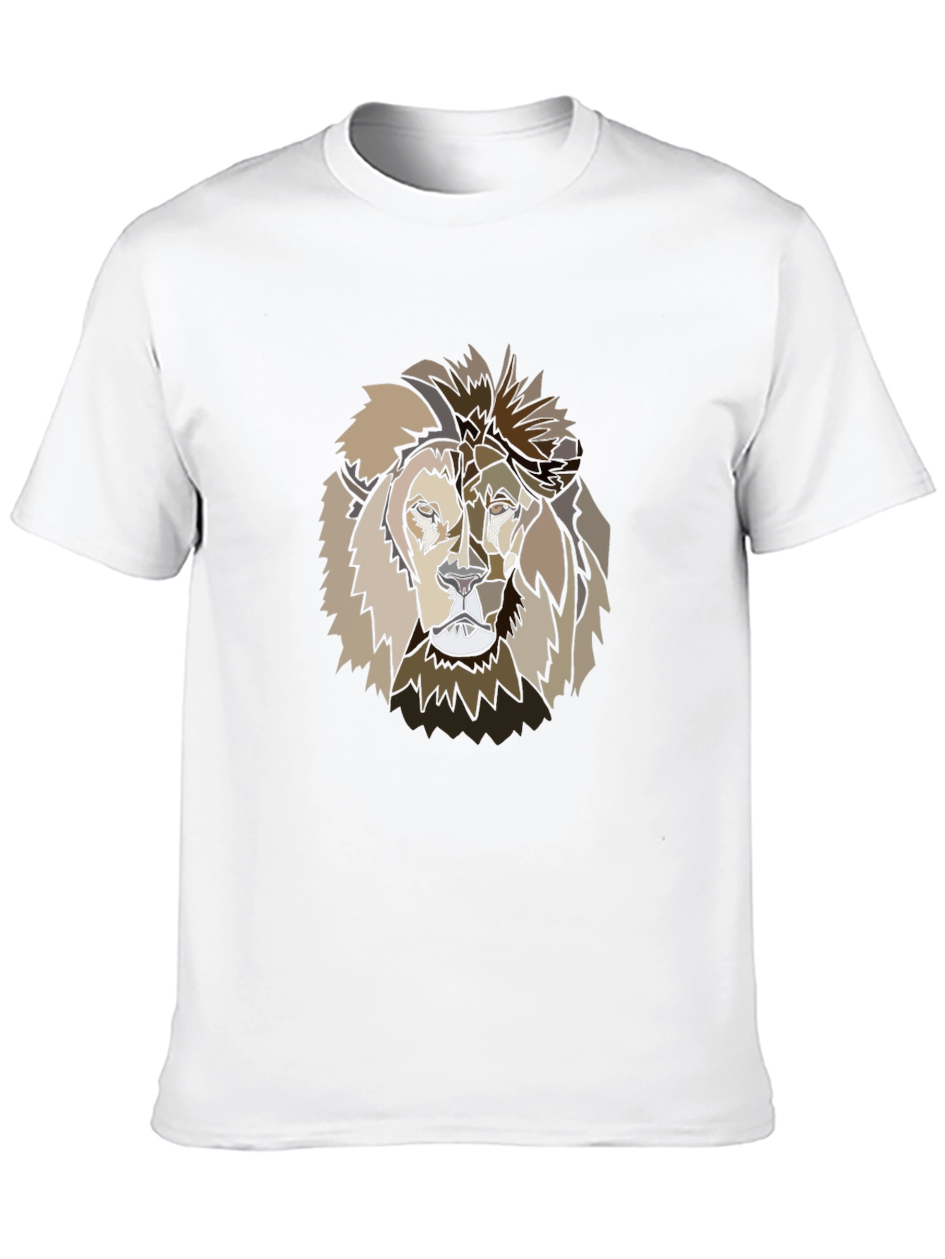 Black Abstract Lion Graphic Tee - Stylish Menswear view 10