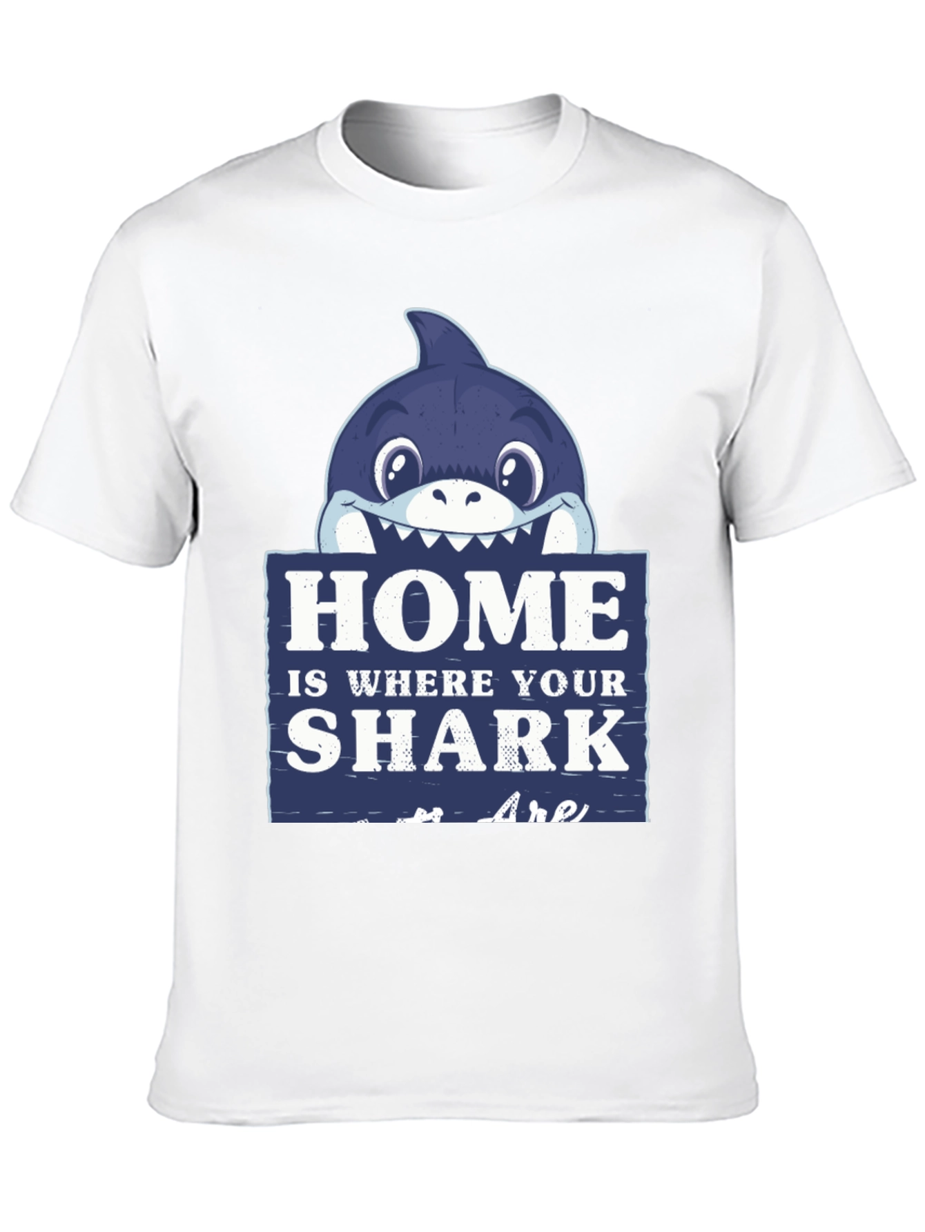 Black Home is Where Your Sharks Are T-Shirt view 10
