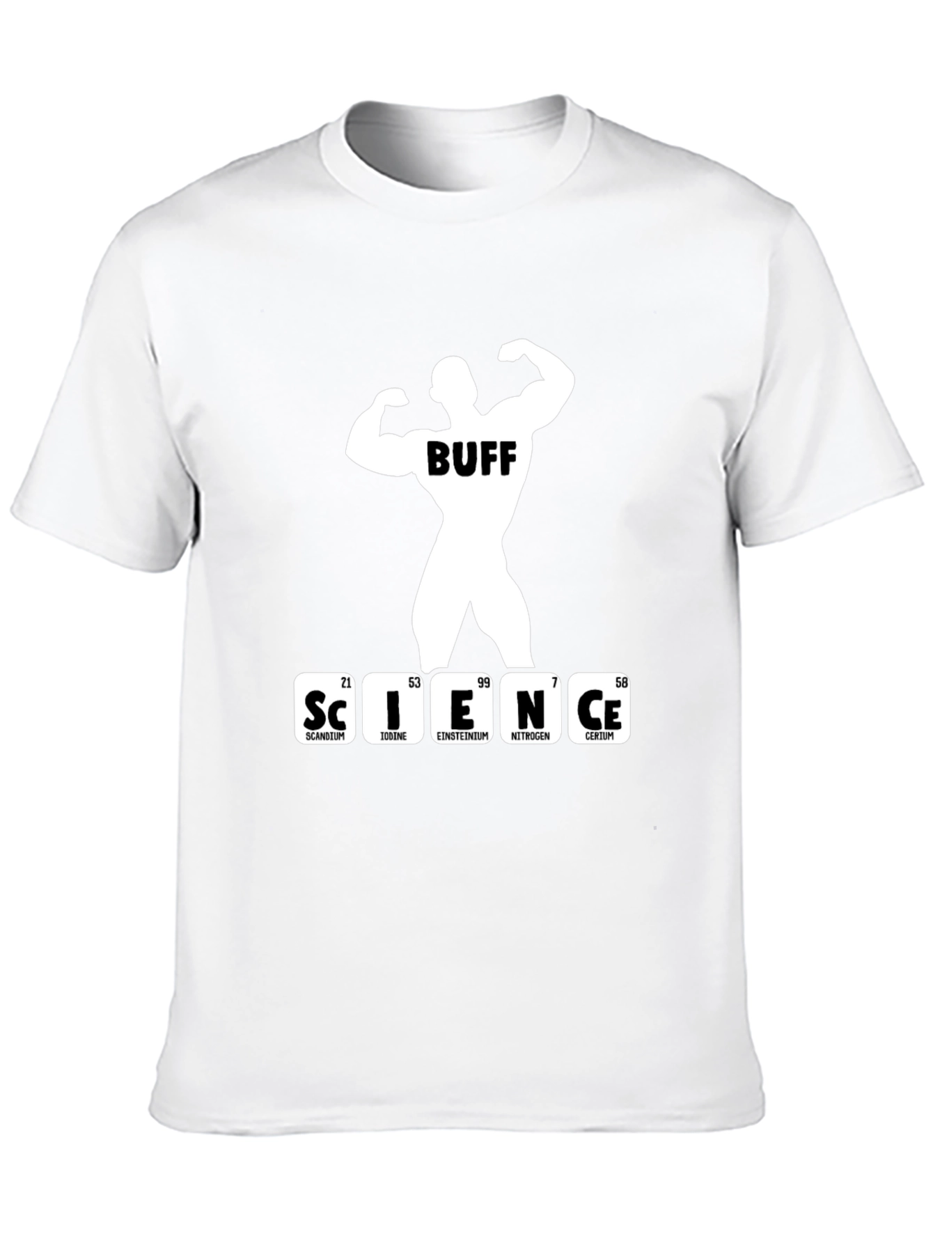 Black Science Buff T-Shirt - Black, Funny Gym Shirt view 10